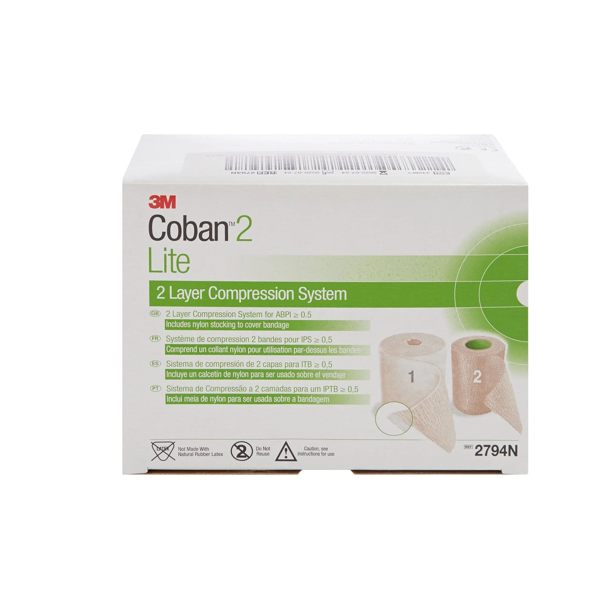Solventum Corporation 3M Coban 2 Lite Two-Layer Compression Bandage System, 10 cm x 4.7 meters (8/CS) - Image 3