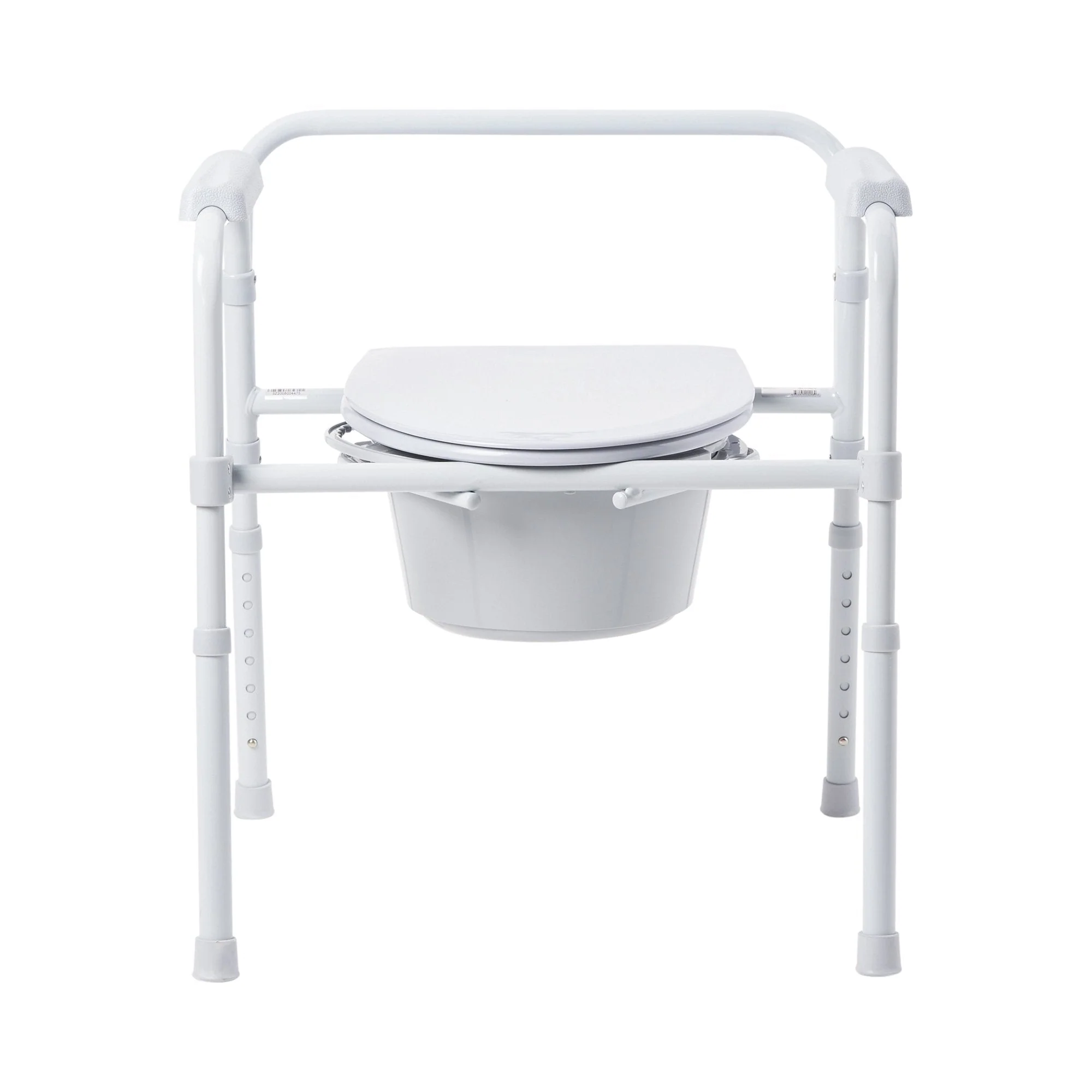 McKesson Brand McKesson Folding Fixed Arm Steel Commode Chair, 16-2/3 – 22½ Inch Height