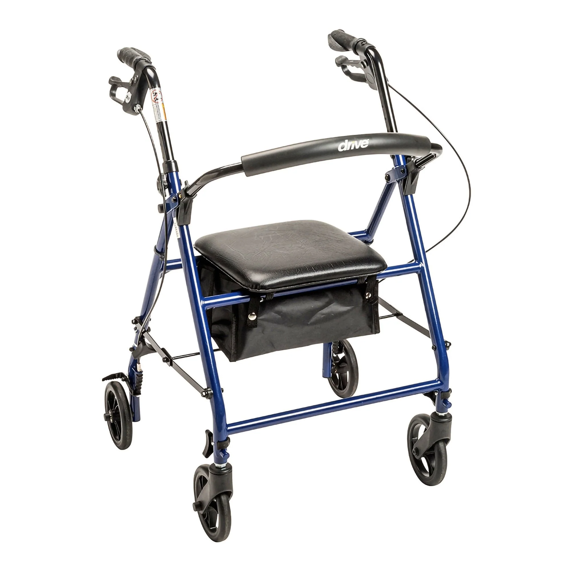 Drive DeVilbiss Healthcare drive Steel Rollator with 6 Inch Wheels, Blue