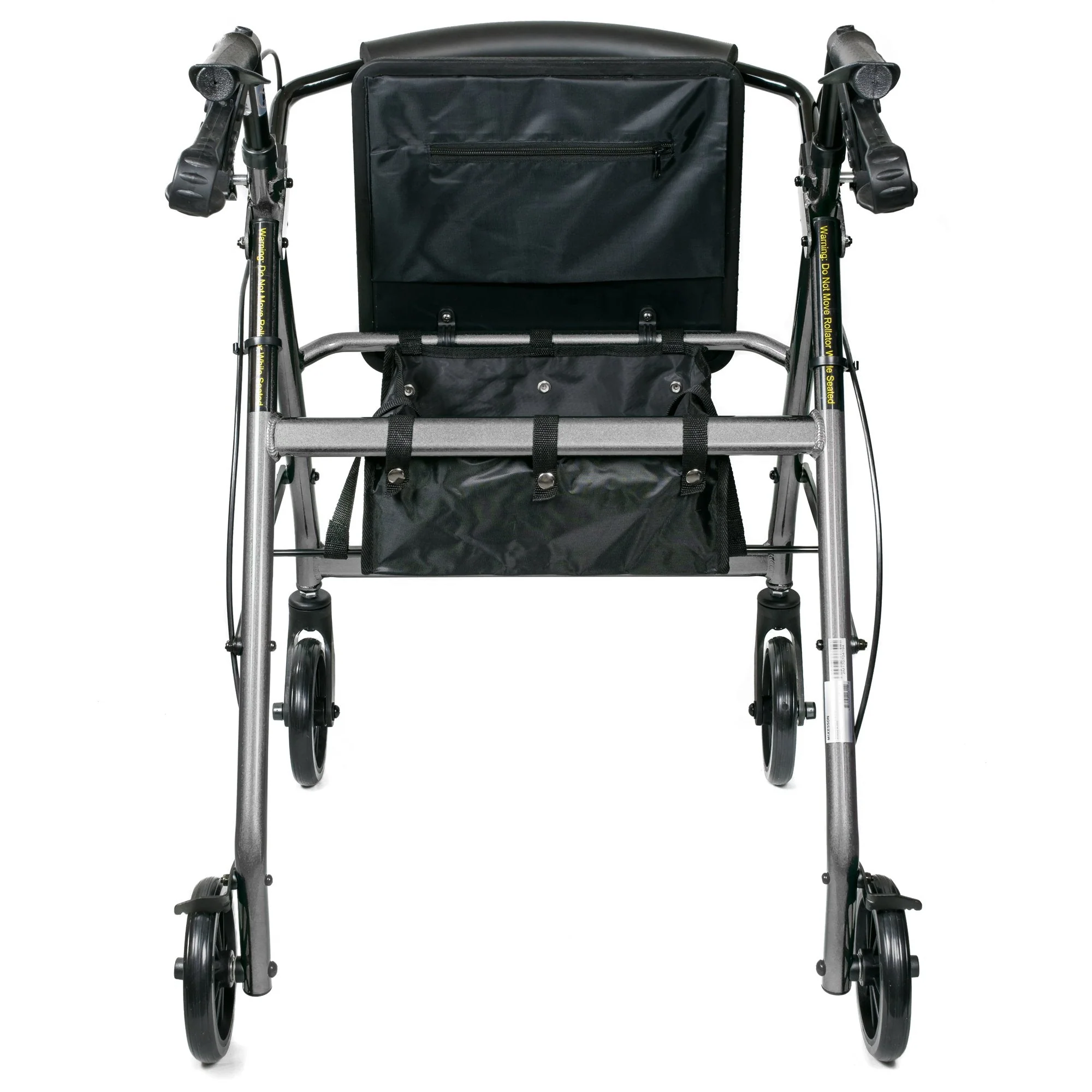 McKesson Brand McKesson Folding Aluminum Four-Wheel Rollator, Silver - Image 3
