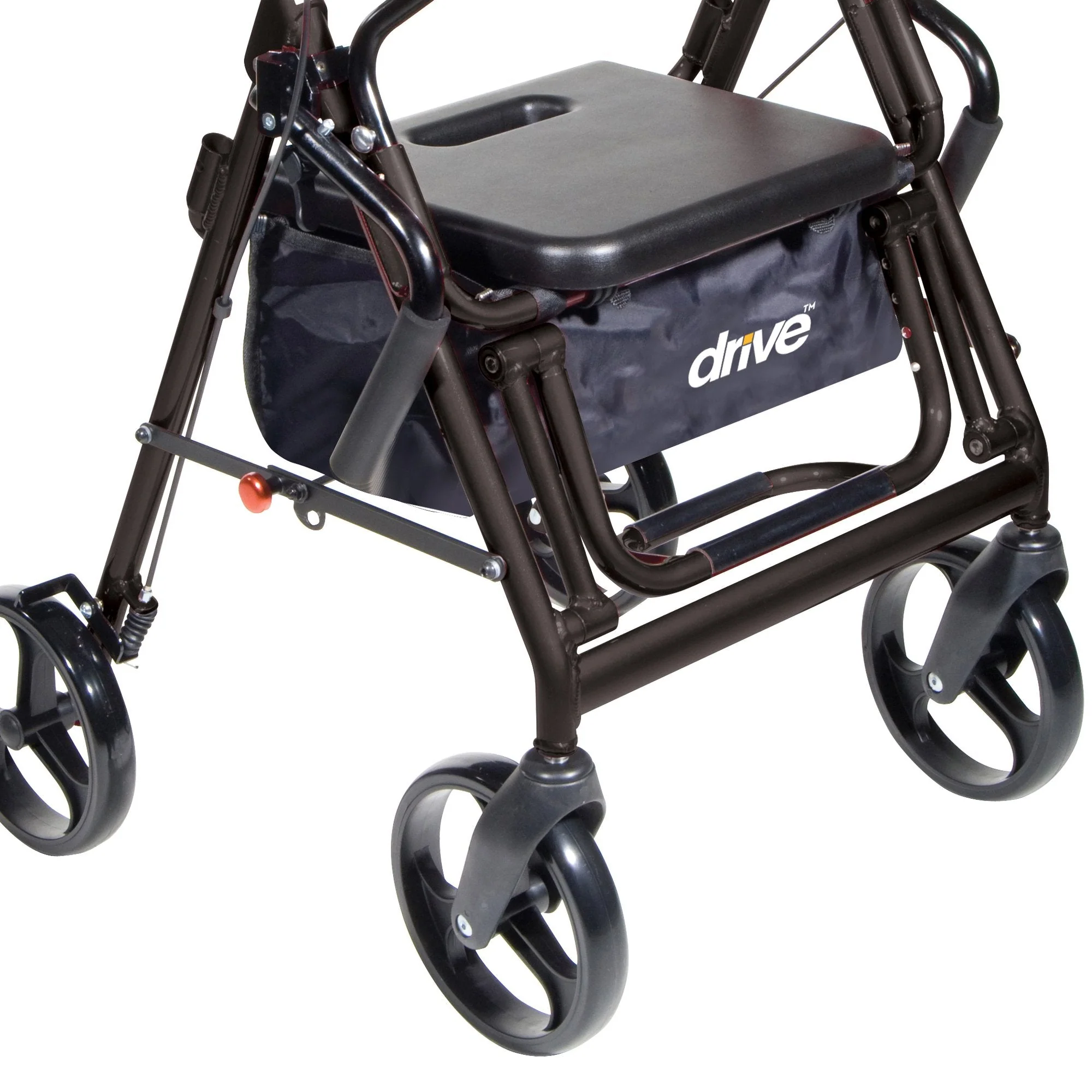 Drive DeVilbiss Healthcare drive Duet Four-Wheel Rollator, Black - Image 3