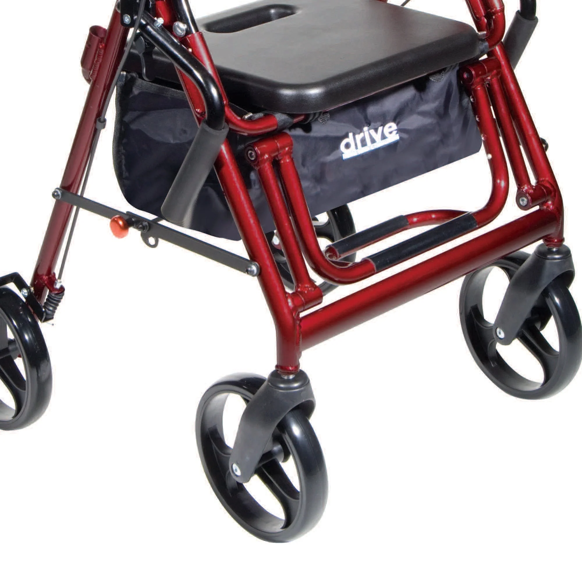 Drive DeVilbiss Healthcare drive Duet Four-Wheel Rollator, Burgundy - Image 4