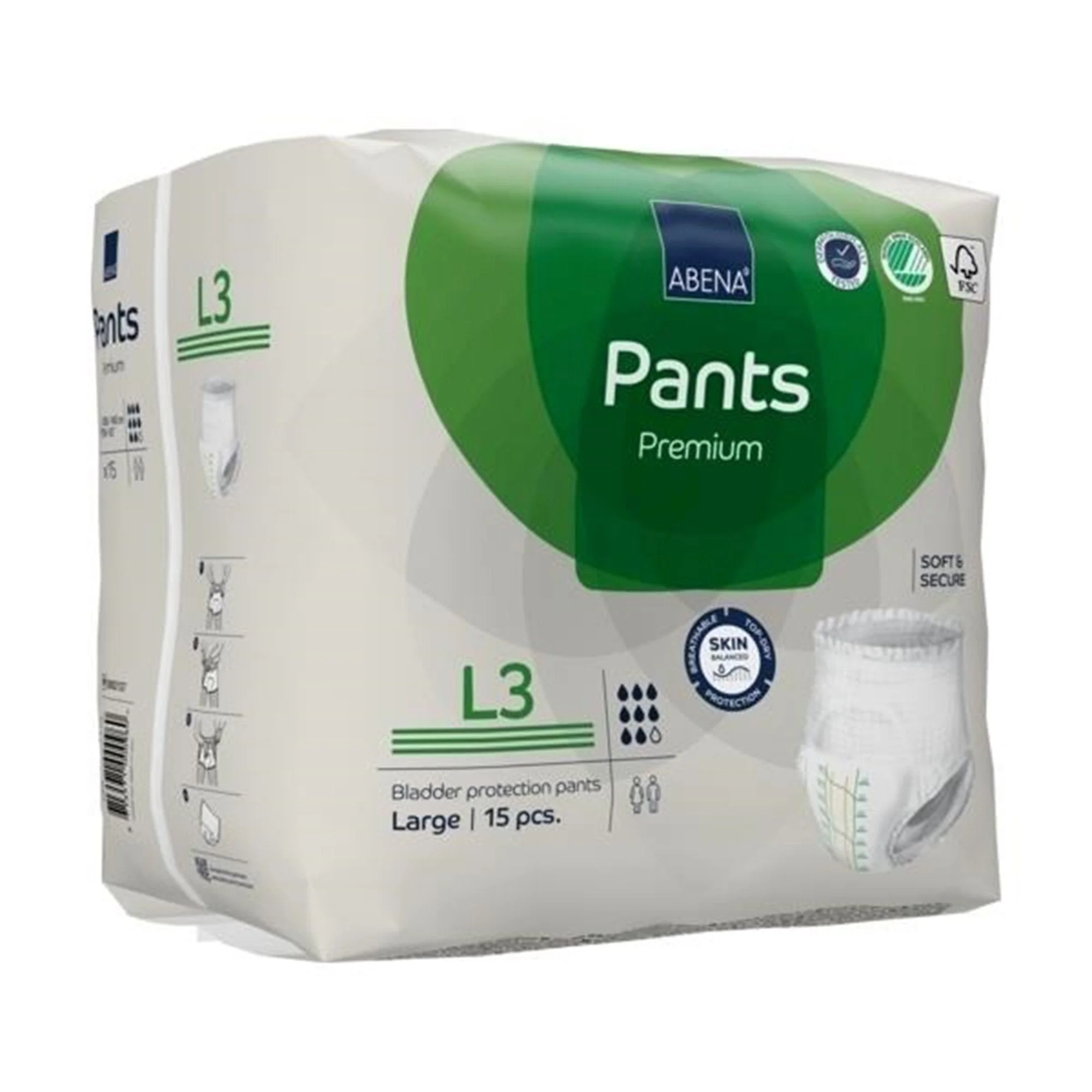 Abena North America Abena Premium Pants L3 Incontinence Brief, Large (90/CS) - Image 3
