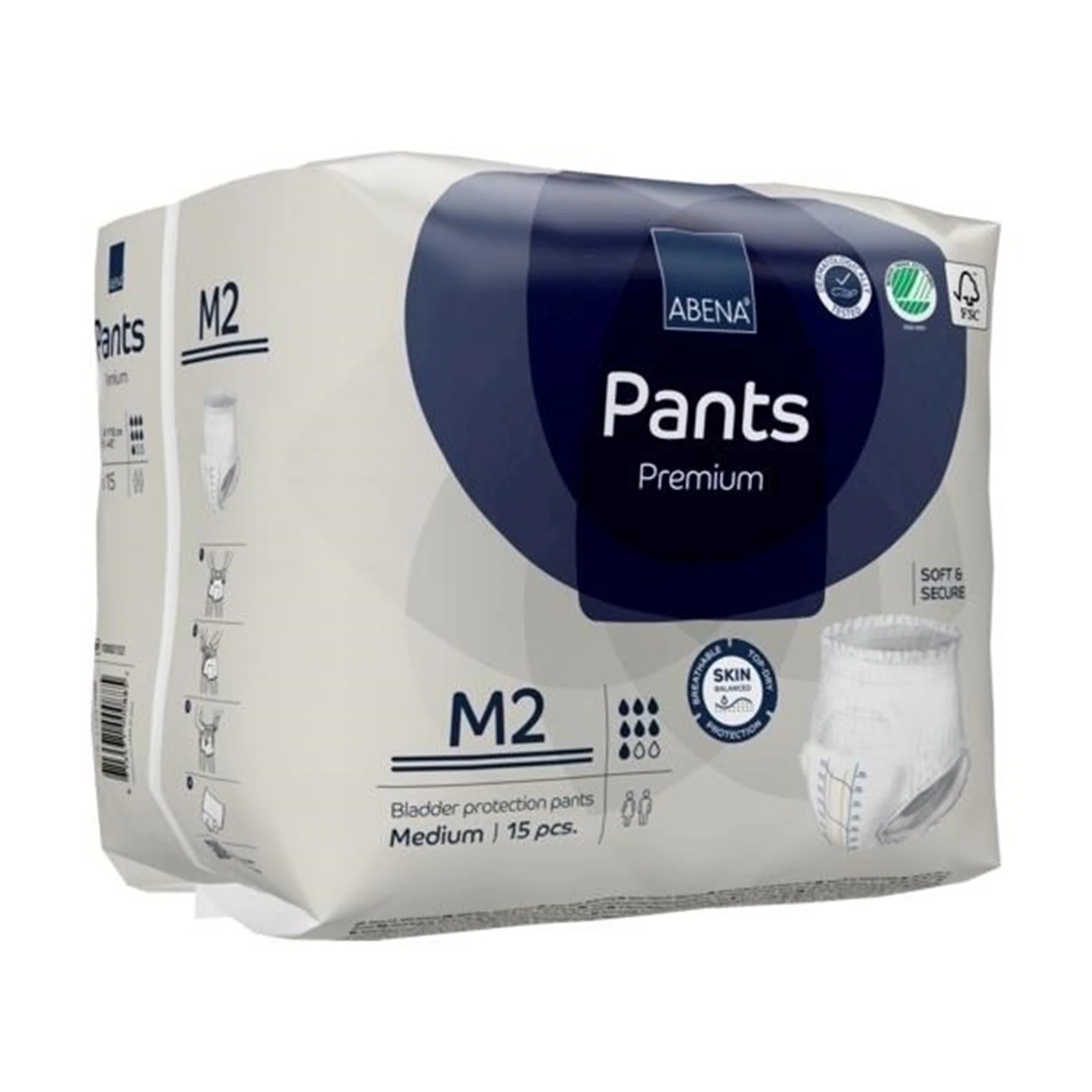 Abena North America Abena Premium Pants M2 Incontinence Brief, Medium (90/CS) - Image 3