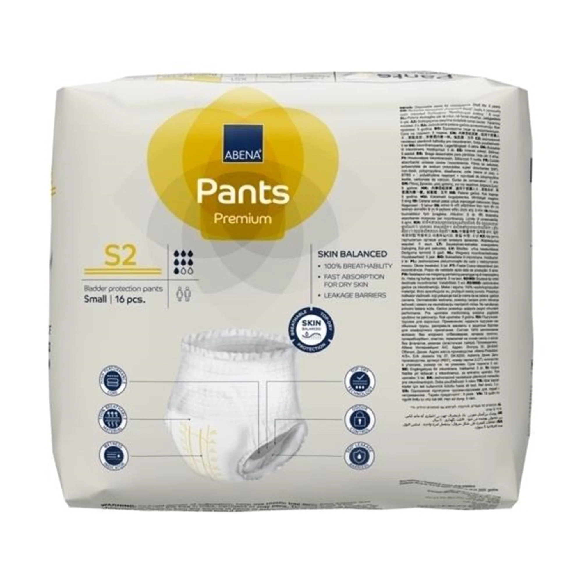 Abena North America Abena Premium Pants S2 Incontinence Brief, Small (96/CS) - Image 5