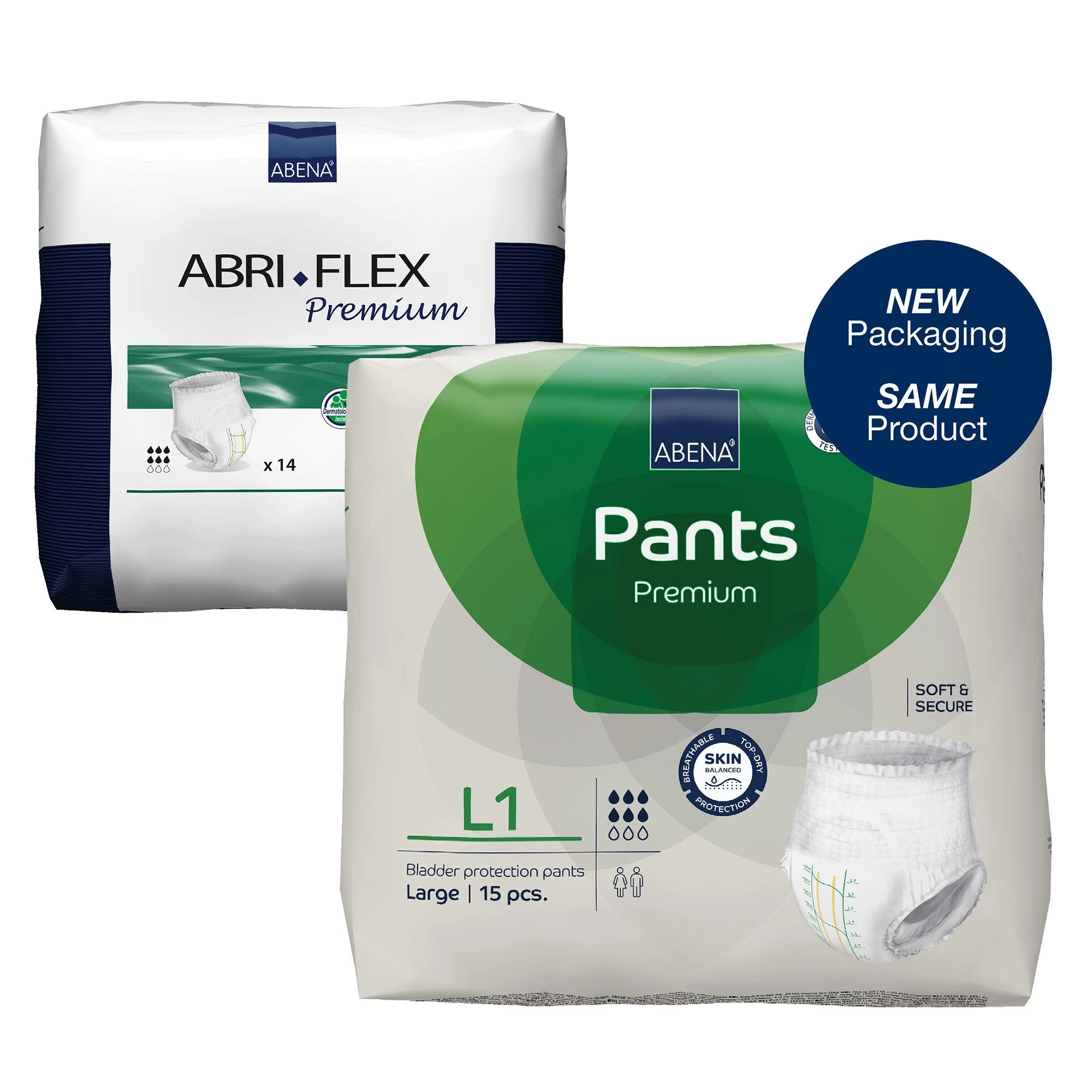 Abena North America Abri-Flex Premium L1 Absorbent Underwear, Large (84/CS)