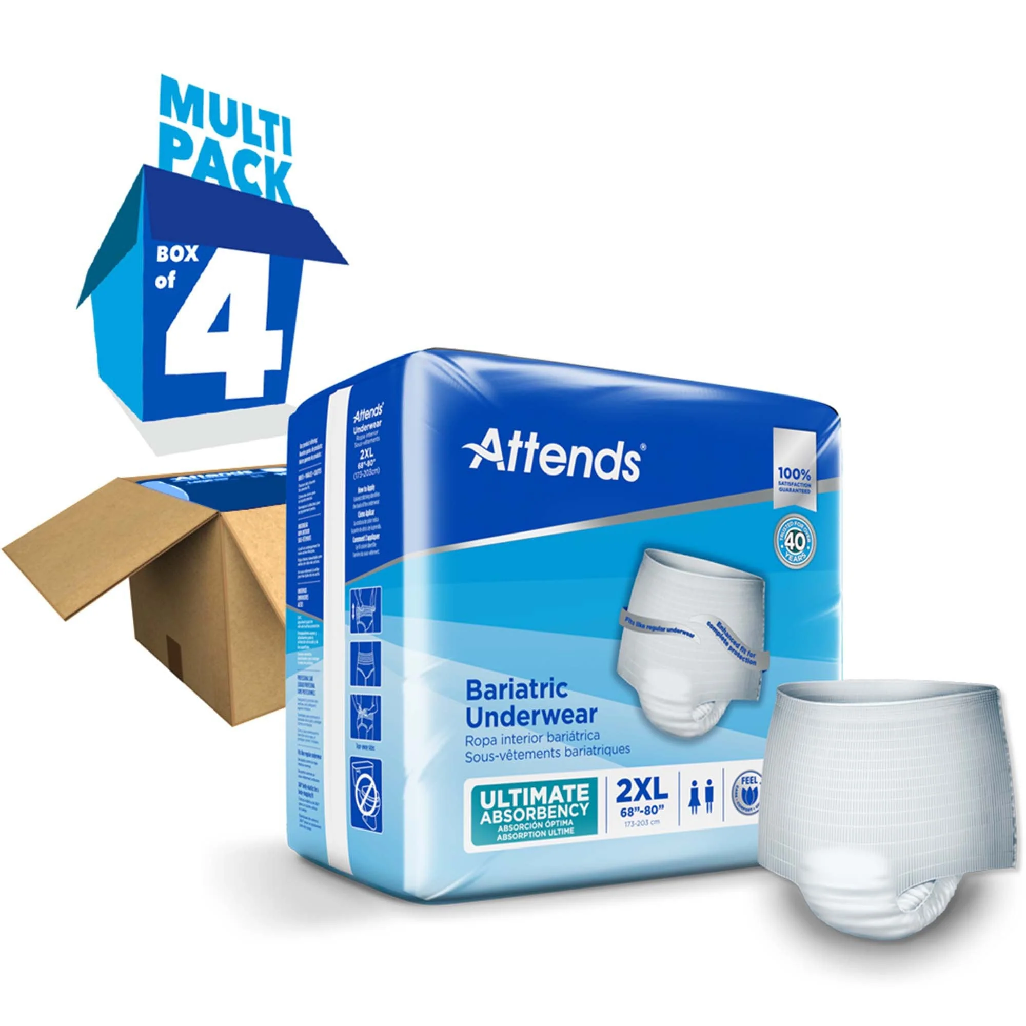 Attends Healthcare Products Attends Bariatric Protective Underwear, 2X-Large (48/CS) - Image 5