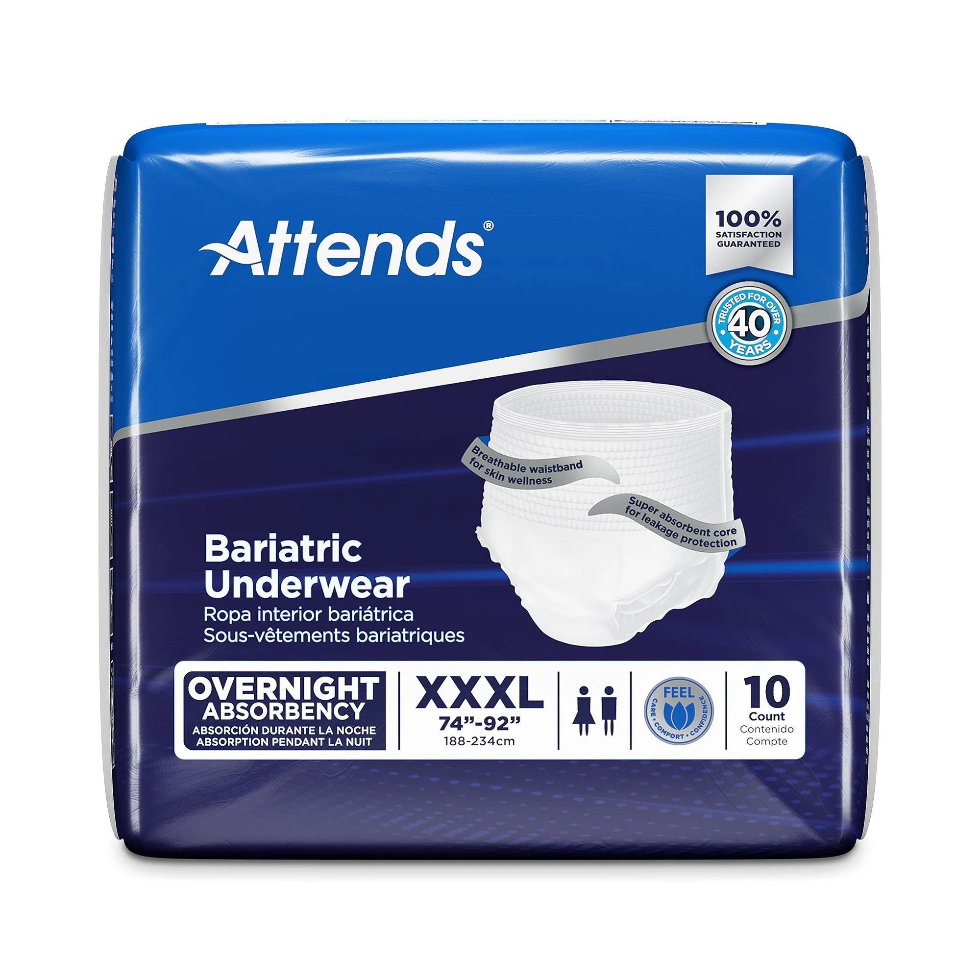 Attends Healthcare Products Attends Bariatric Ultimate Absorbent Underwear, 3X-Large (40/CS) - Image 3