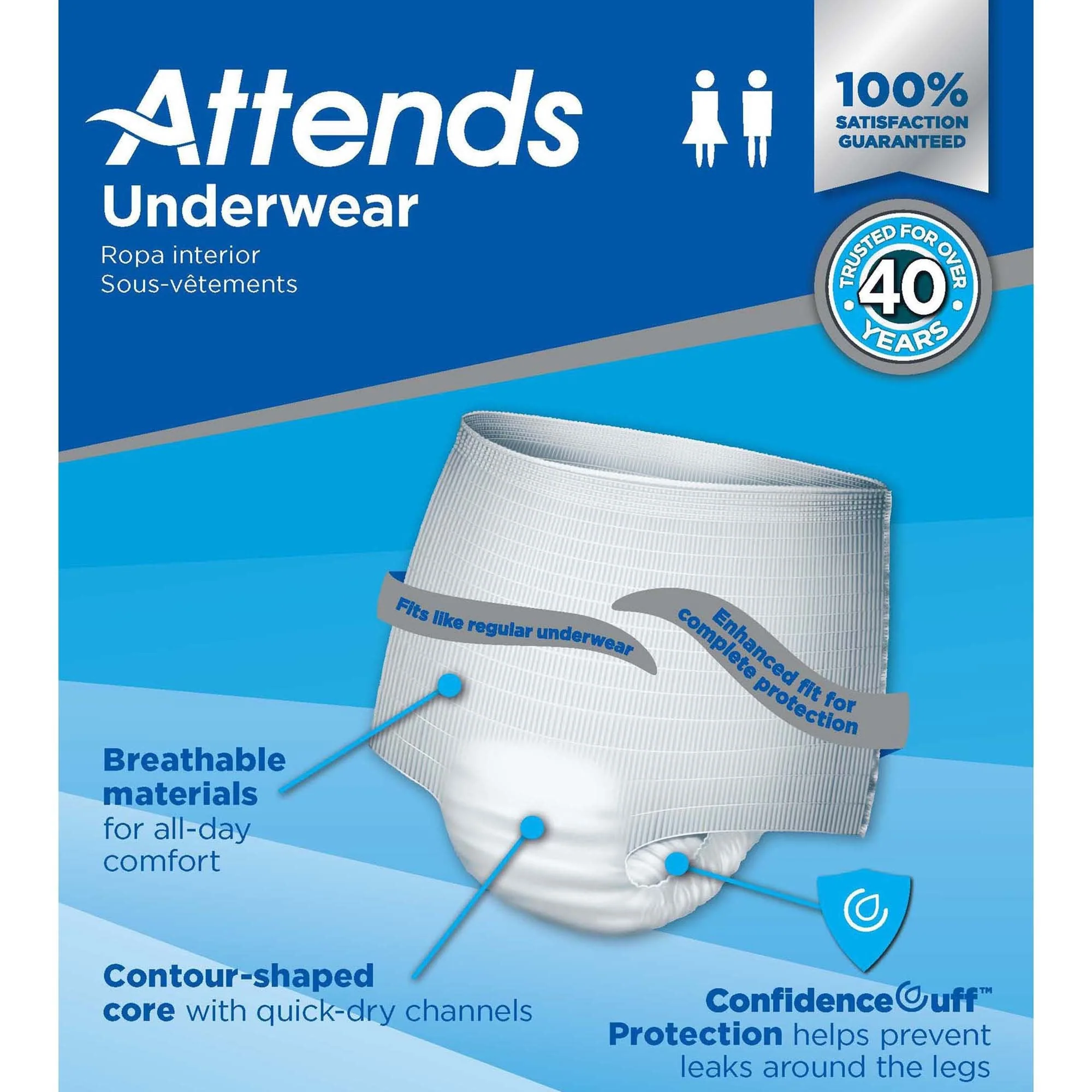 Attends Healthcare Products Attends Advanced Underwear, Large (72/CS) - Image 5