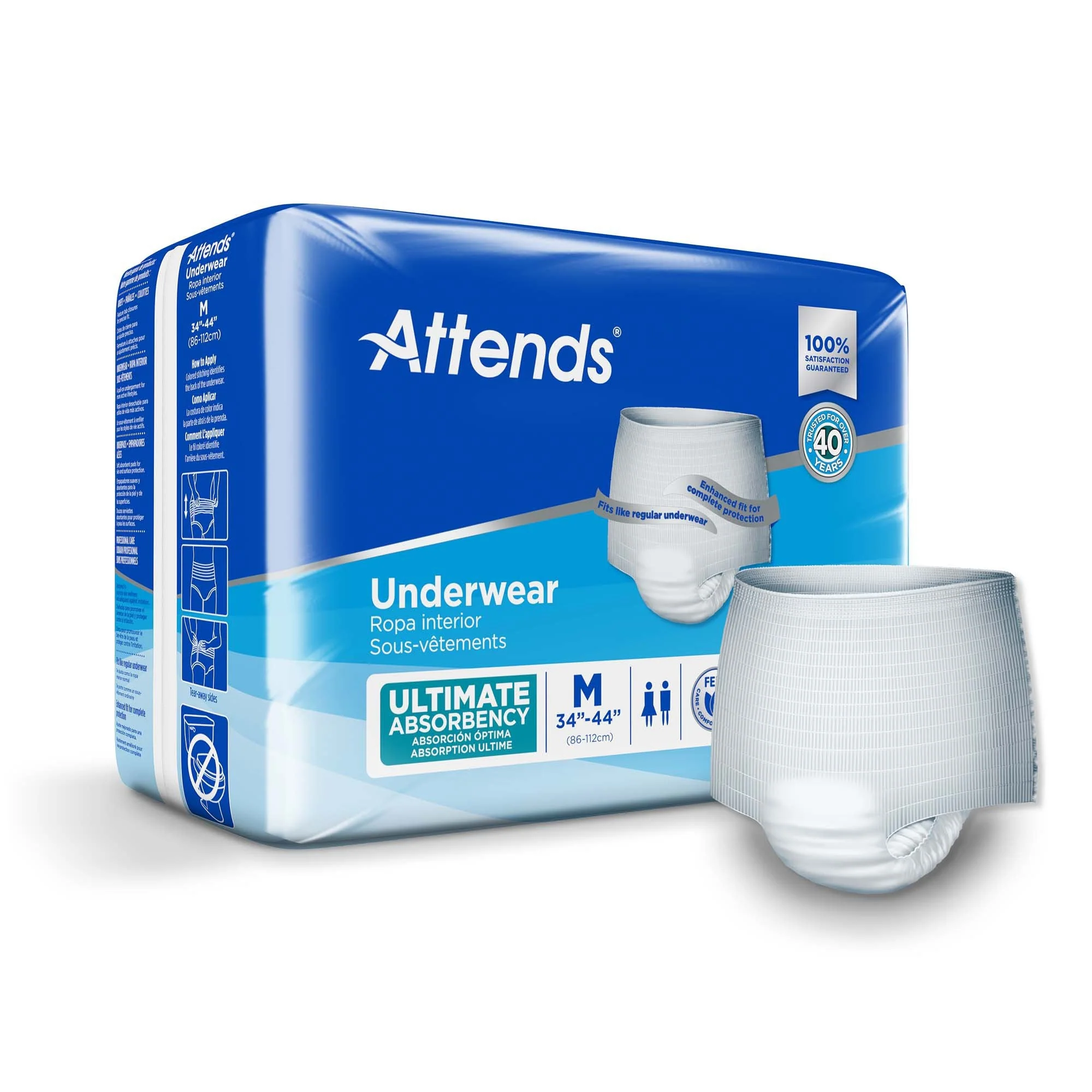 Attends Healthcare Products Attends Advanced Underwear, Medium (4/CS)