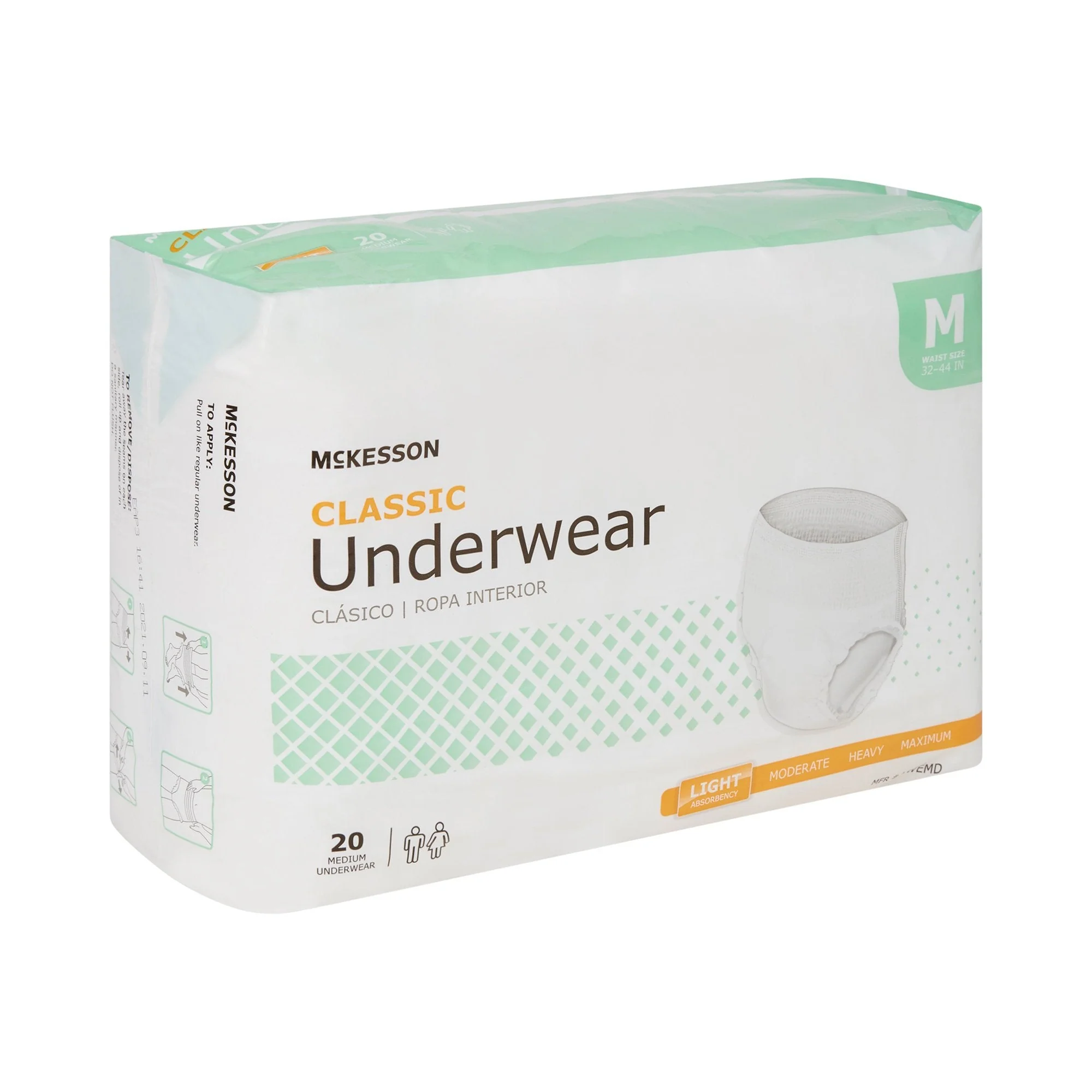 McKesson Brand McKesson Classic Light Absorbency Incontinence Underwear, Medium (4/CS) - Image 4