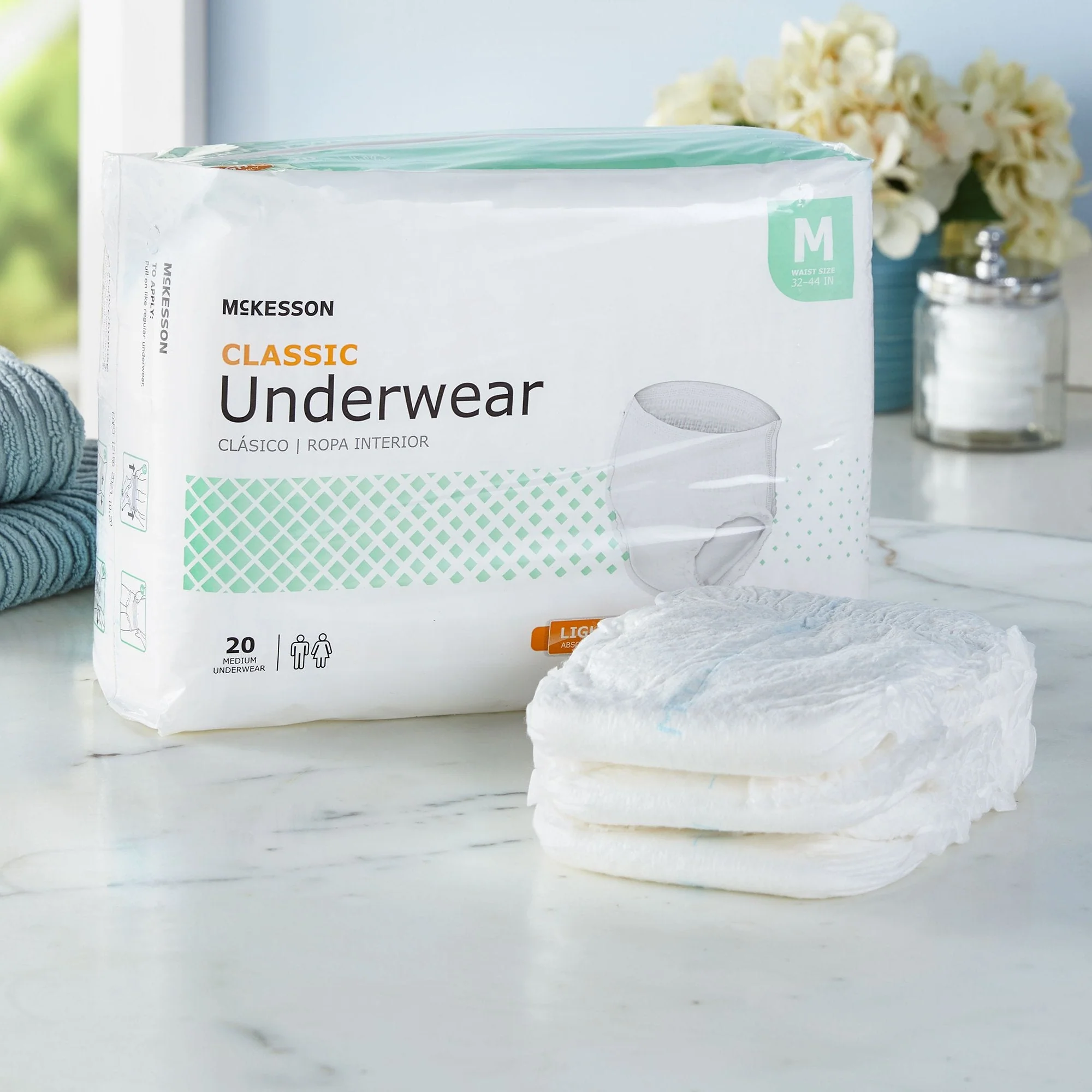McKesson Brand McKesson Classic Light Absorbency Incontinence Underwear, Medium (4/CS) - Image 6