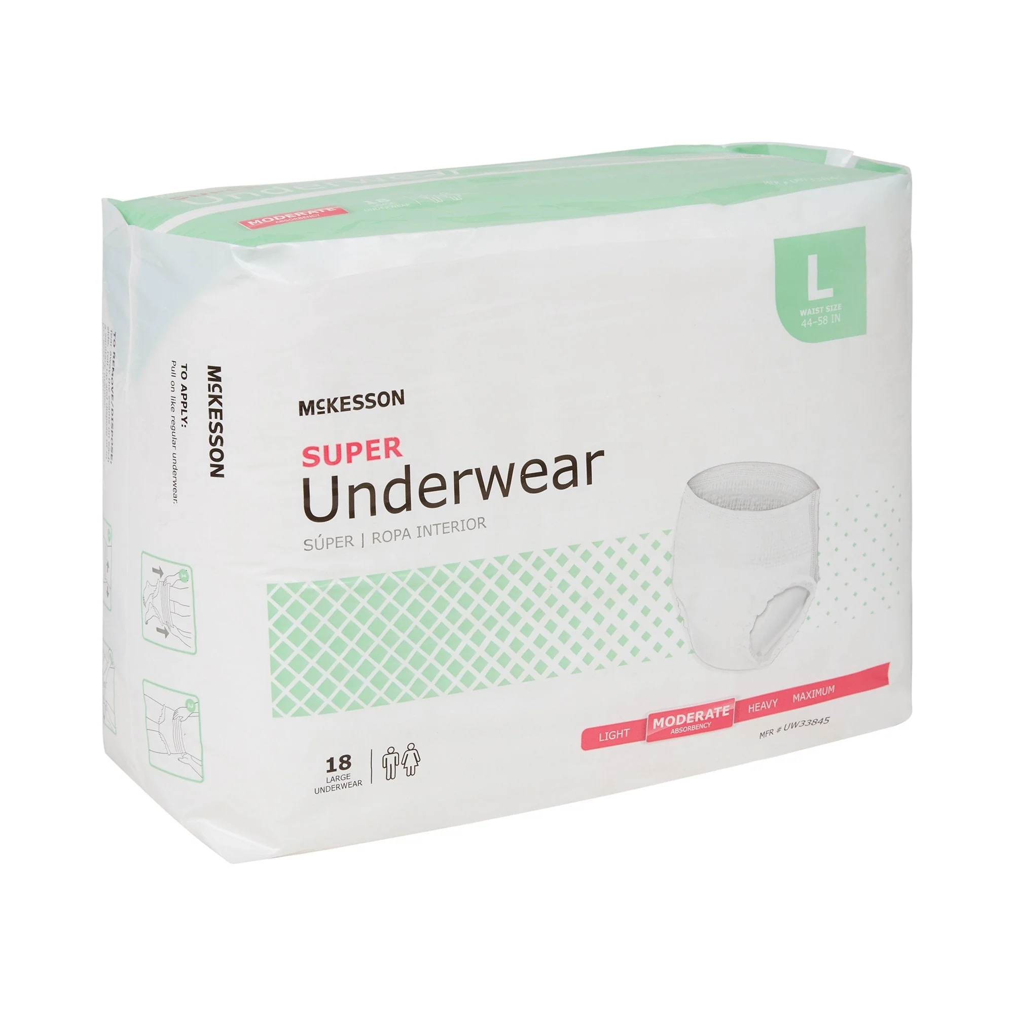 McKesson Brand McKesson Super Moderate Absorbency Incontinence Underwear, Large (72/CS) - Image 5