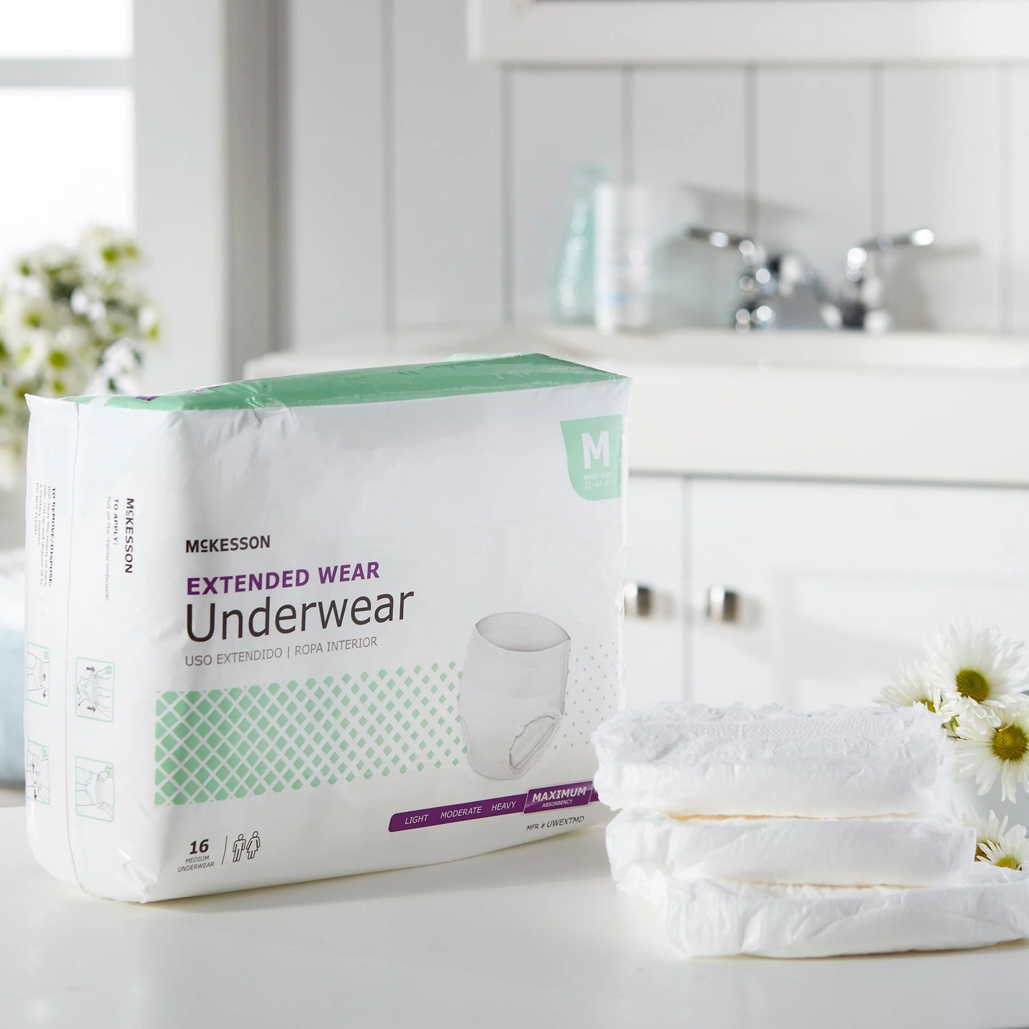 McKesson Brand McKesson Extended Wear Maximum Absorbency Underwear, Medium (64/CS) - Image 6