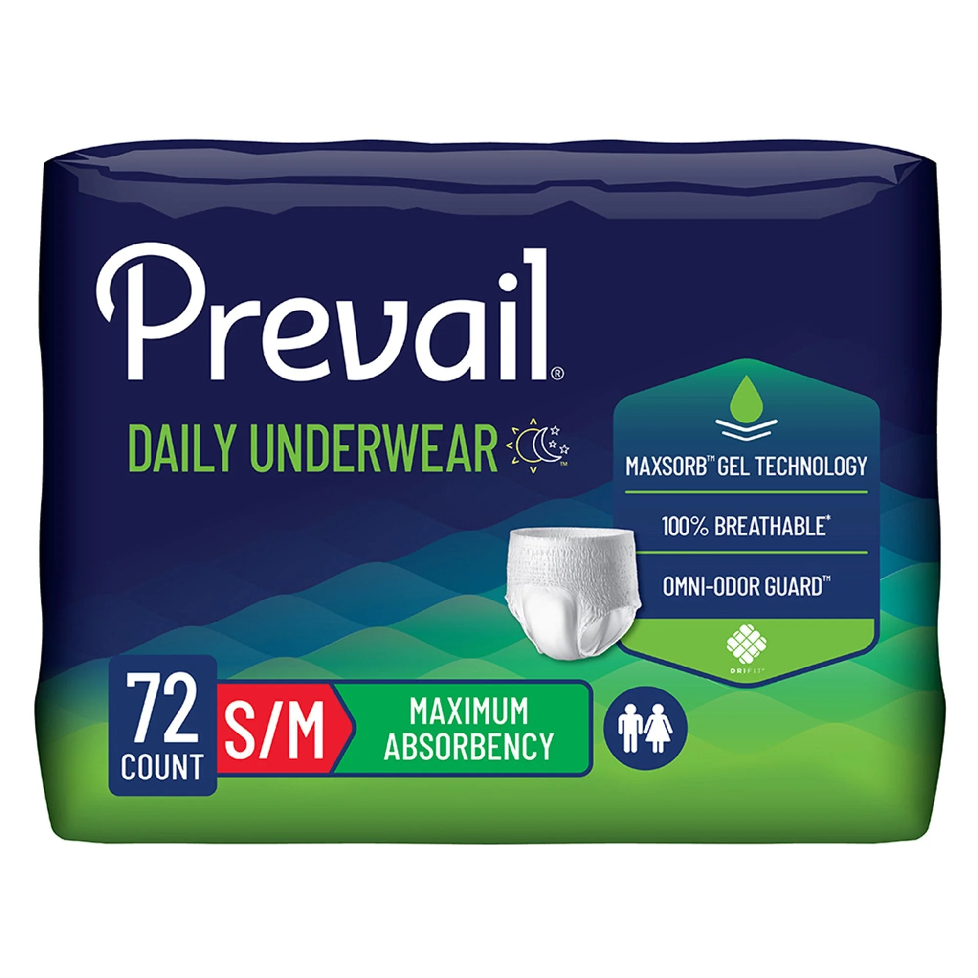 First Quality Products LLC Prevail Maximum Absorbent Underwear, Small / Medium (72/CS) - Image 2