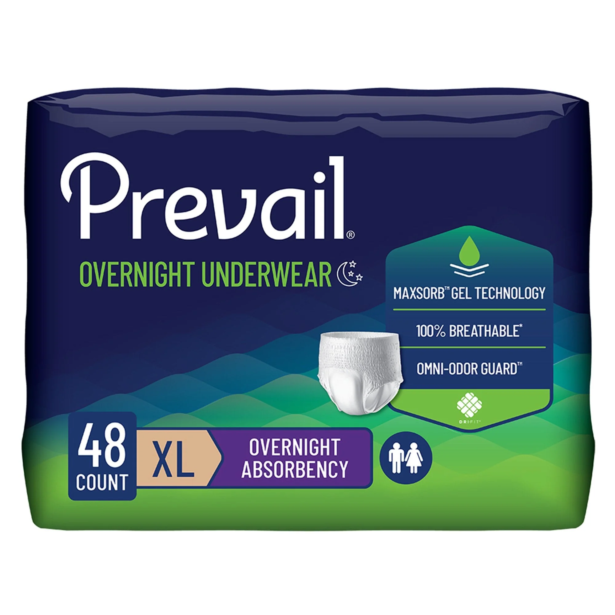 First Quality Products LLC Prevail Overnight Absorbent Underwear, Extra Large (48/CS) - Image 2