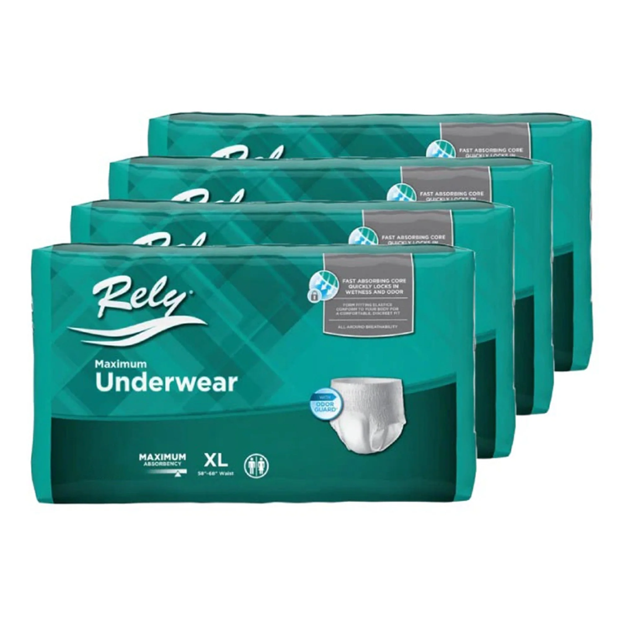 ActivStyle Inc Absorbent Underwear Rely Maximum Pull On with Tear Away Seams Adult X-Large Unisex Disposable Heavy Absorbency (80/CS) - Image 5
