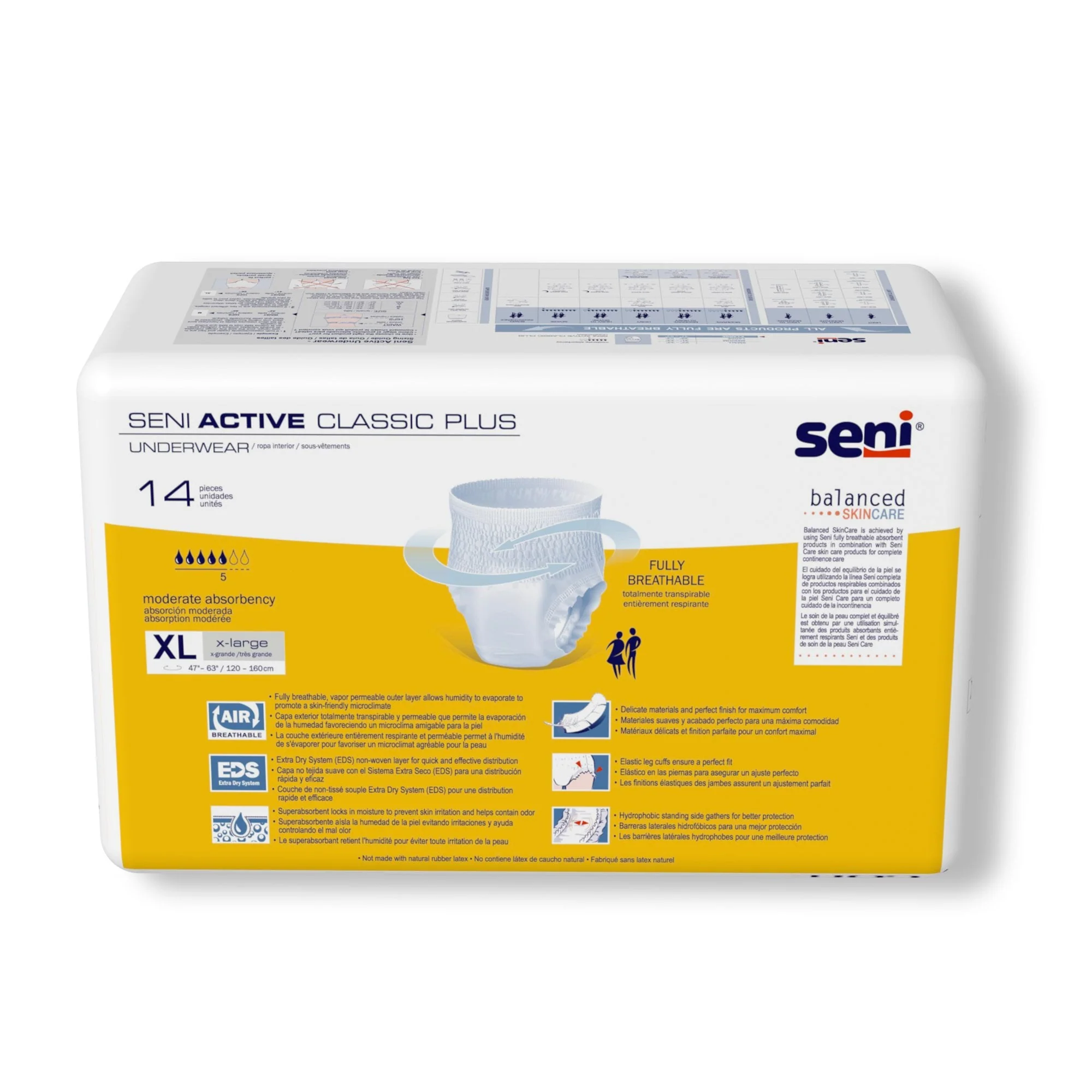 TZMO USA Inc Seni Active Classic Plus Moderate Absorbent Underwear, Extra Large (56/CS) - Image 6