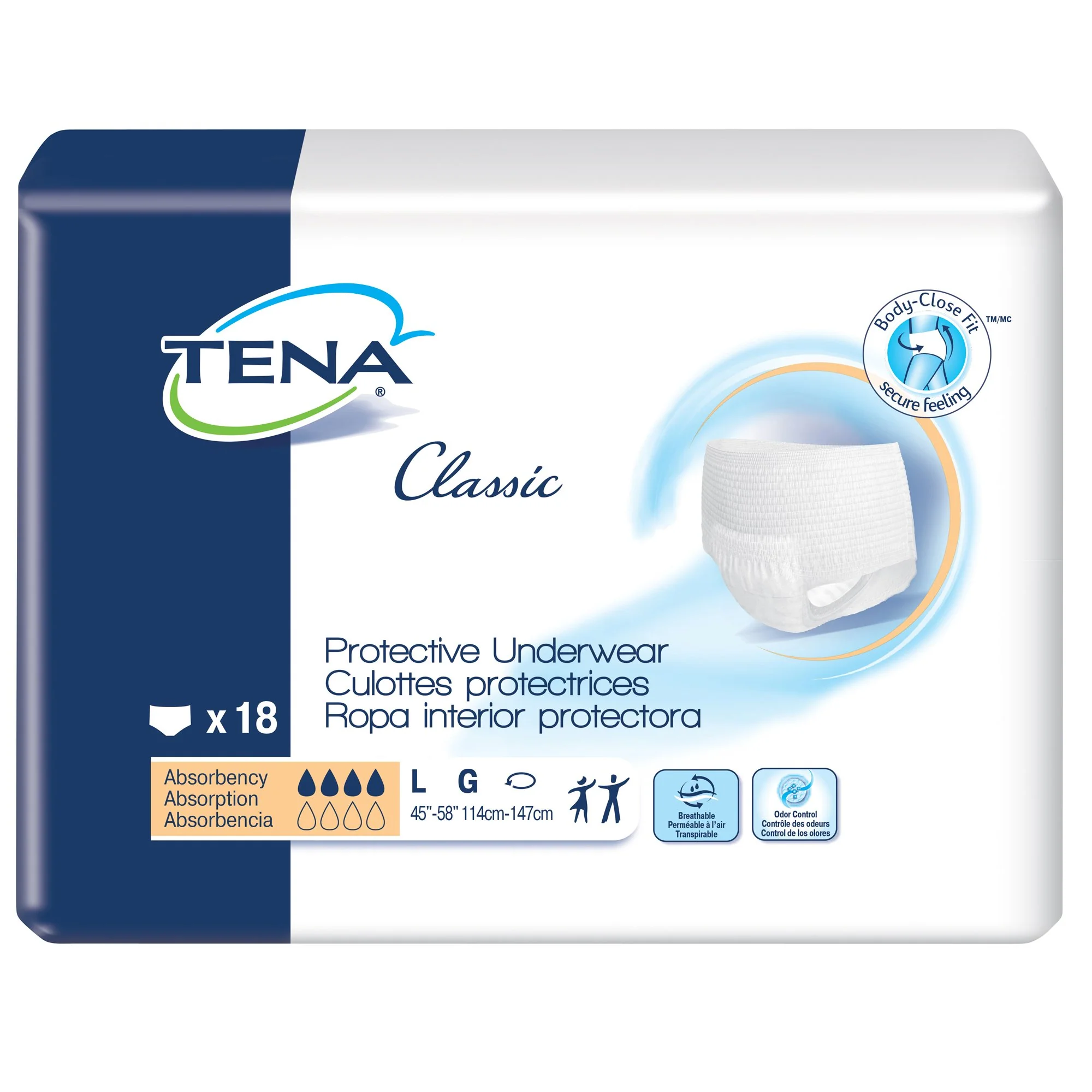 Essity HMS North America Inc Tena Classic Absorbent Underwear, Large (72/CS) - Image 2