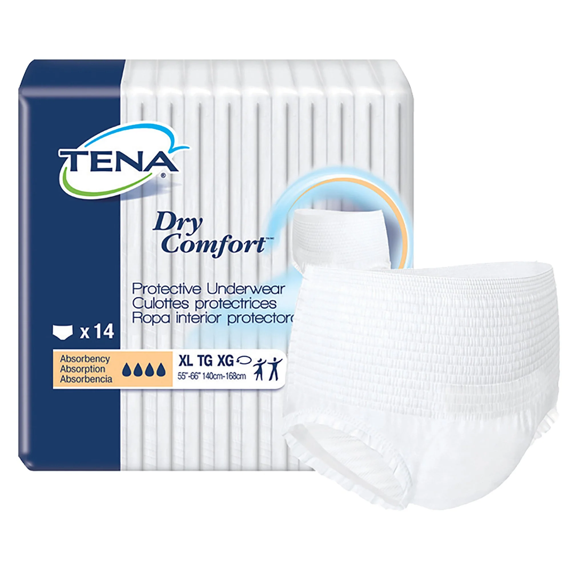 Essity HMS North America Inc Tena Dry Comfort Absorbent Underwear, Extra Large (56/CS)