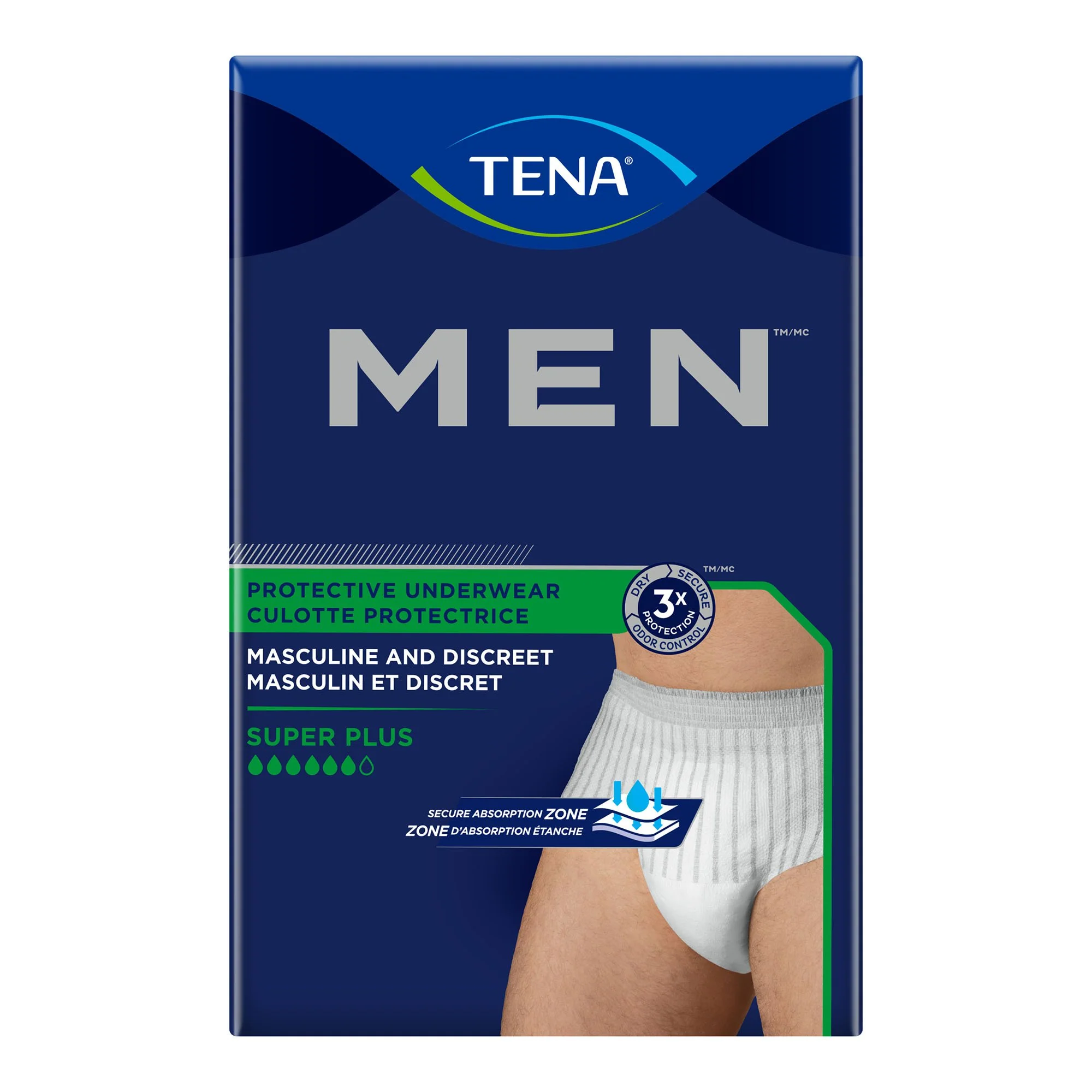Essity HMS North America Inc Tena Men Super Plus Protective Underwear, Small / Medium (64/CS)