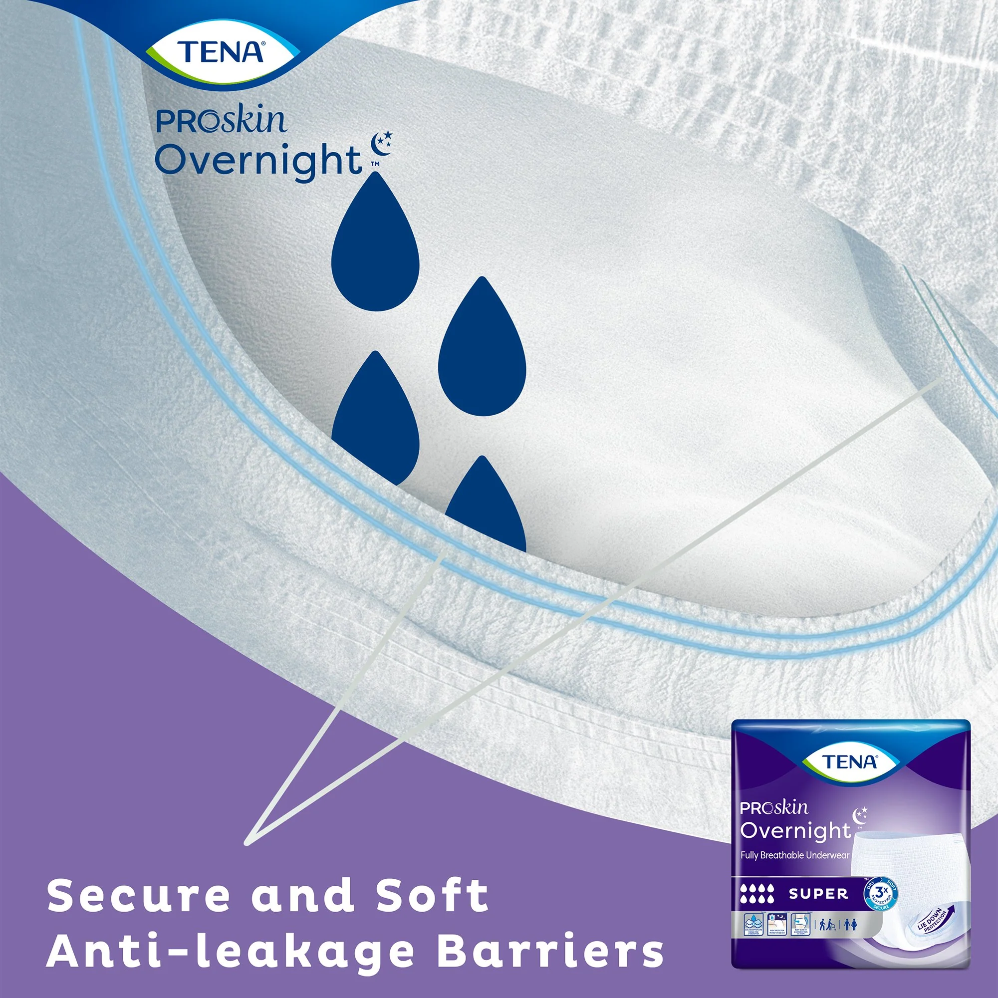 Essity HMS North America Inc Tena ProSkin Overnight Super Fully Breathable Underwear, Large (56/CS) - Image 5