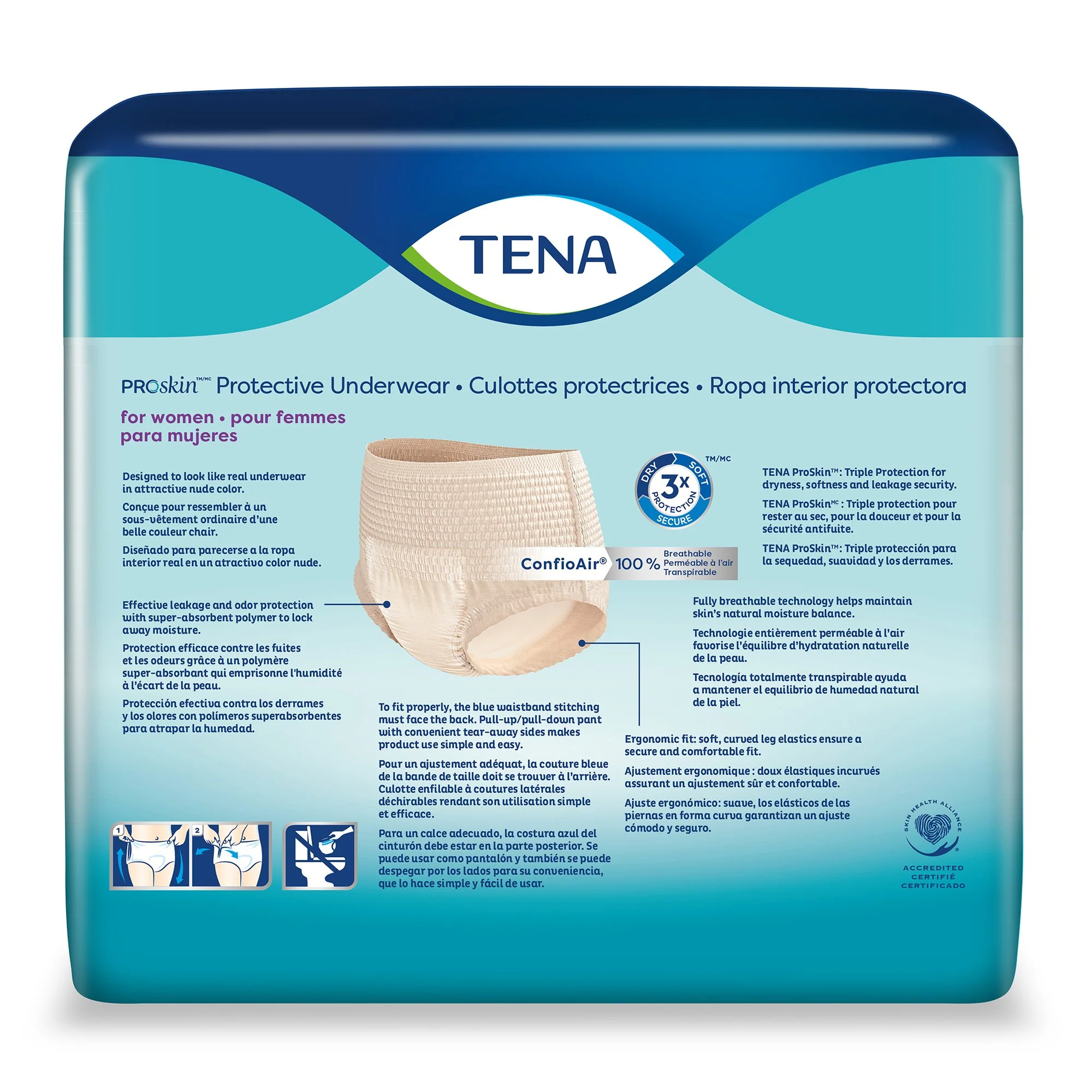 Essity HMS North America Inc Tena ProSkin Maximum Absorbent Underwear for Women, Extra Large (56/CS) - Image 4