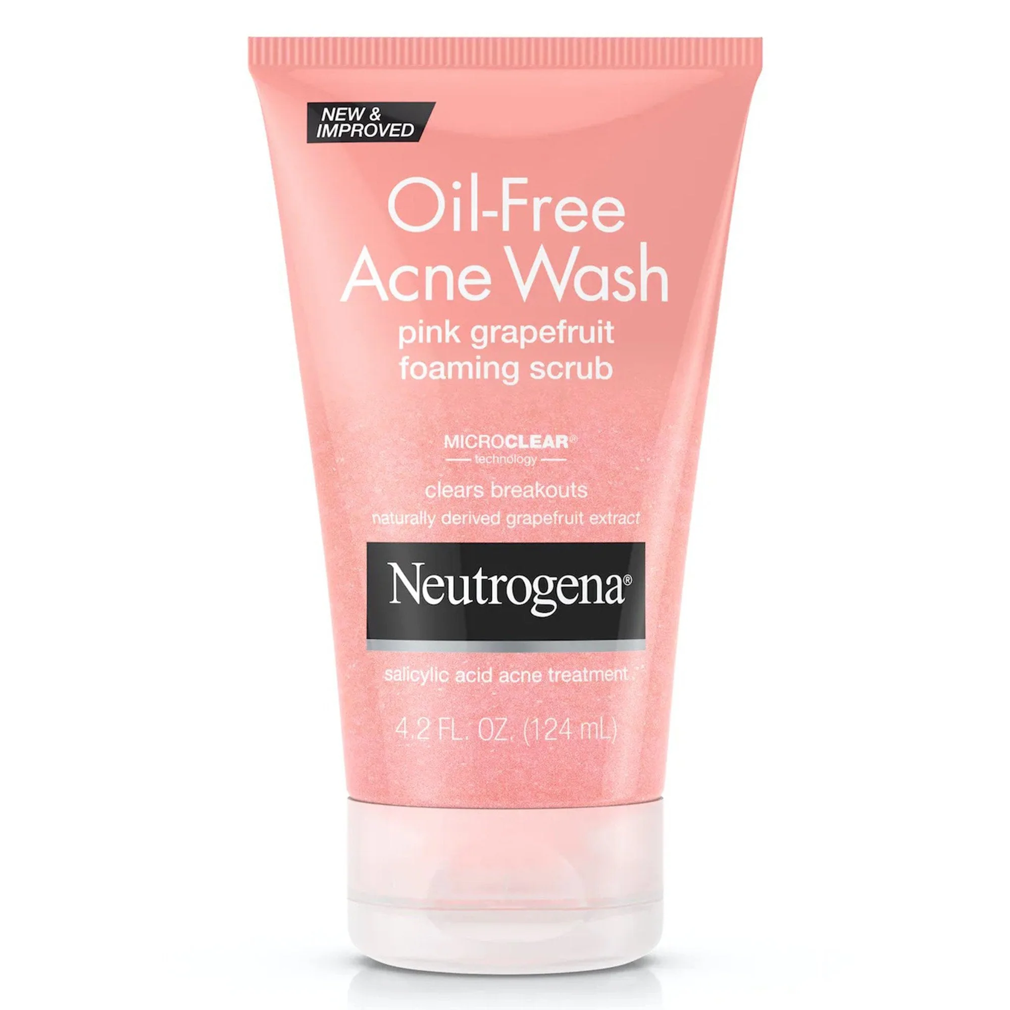 J & J Sales Neutrogena Oil-Free Acne Wash Pink Grapefruit Foaming Scrub, 4.2-ounce Tube