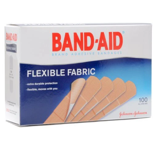 J & J Sales Band-Aid Flexible Fabric Tan Adhesive Strip, 1 x 3 Inch (100/BX)