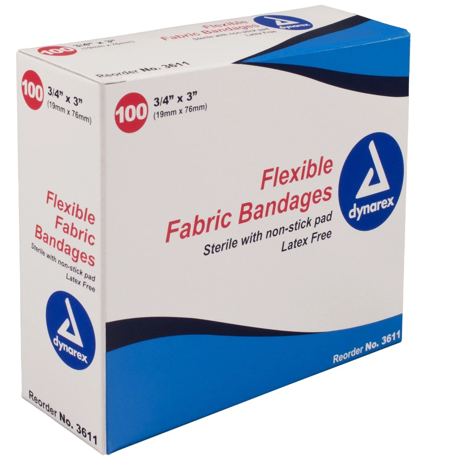 Adhesive Strip Dynarex Fabric Tan 3/4 X 3 Inch Sterile