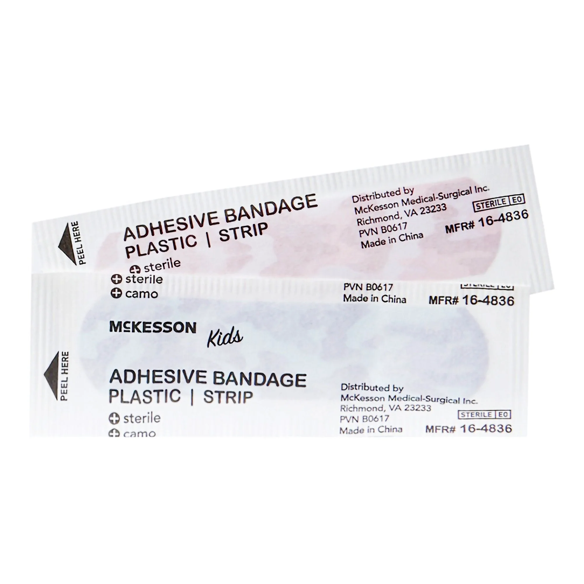 McKesson Brand McKesson Kids Kid Design (Blue / Pink Camo) Adhesive Strip, 3/4 x 3 Inch (2400/CS) - Image 2