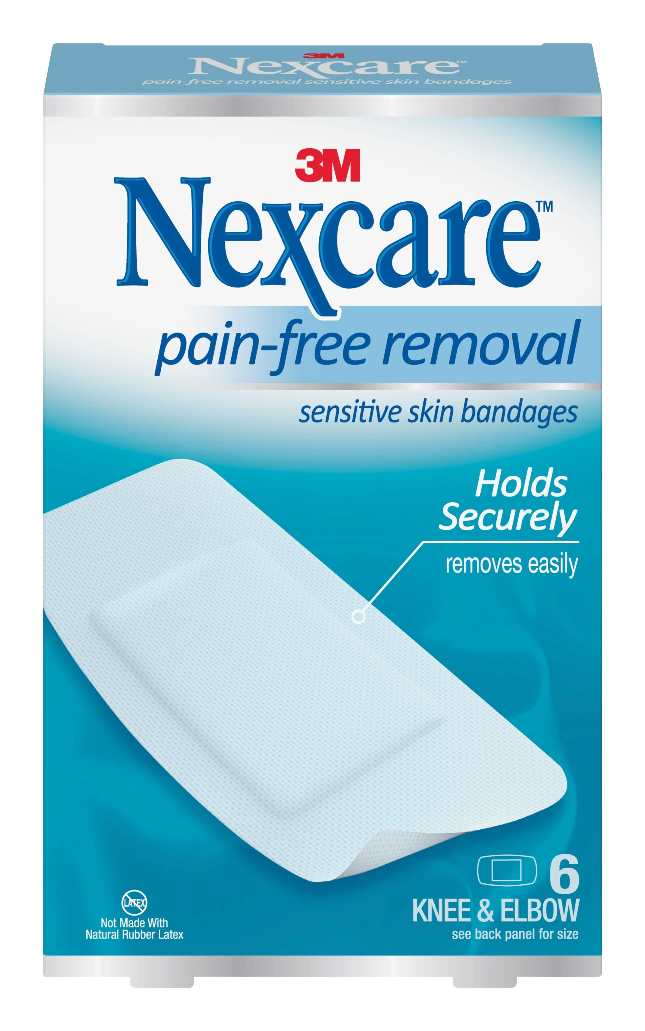 3M Company Nexcare Sensitive Skin Knee / Elbow White Adhesive Strip, 2 x 4 Inch (144/BX)