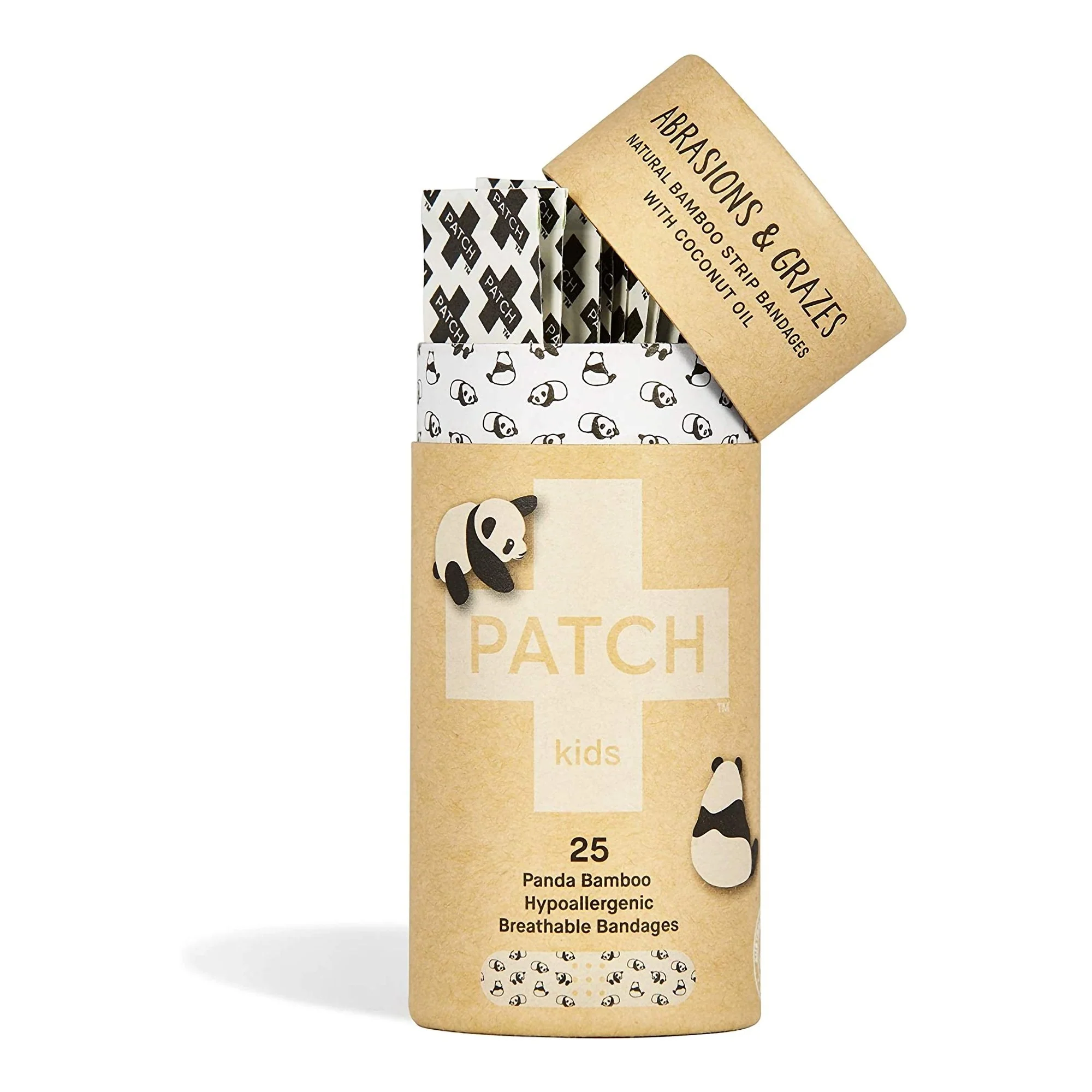Nutricare USA LLC Patch Kids (Panda Design) Adhesive Strip with Coconut Oil, ¾ x 3 Inch (25/CT) - Image 2