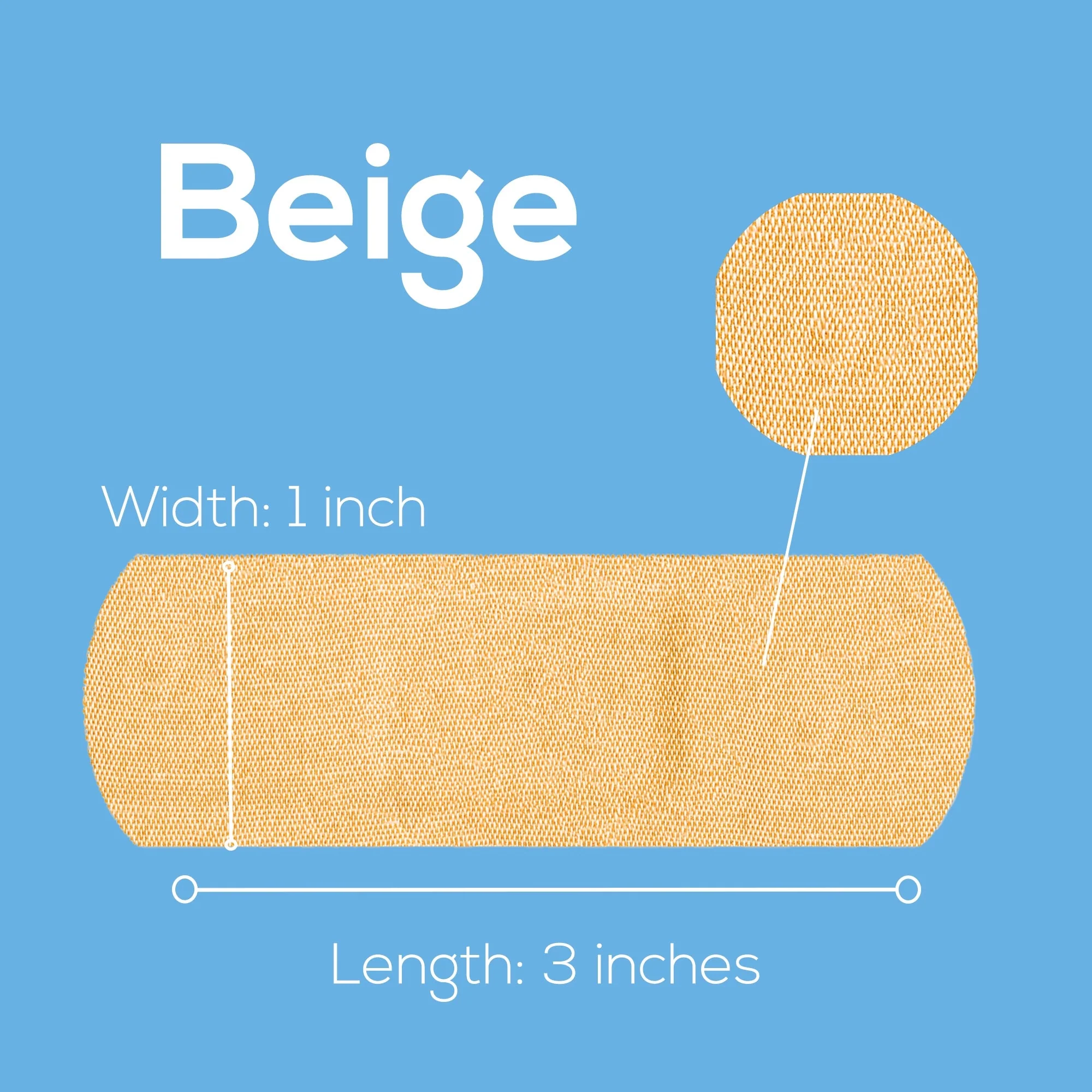 Tru-Colour Products LLC Tru-Colour Skin Tone Shade Fabric Bandage Adhesive Strips – Beige, 1 x 3 Inch (12/CS) - Image 5