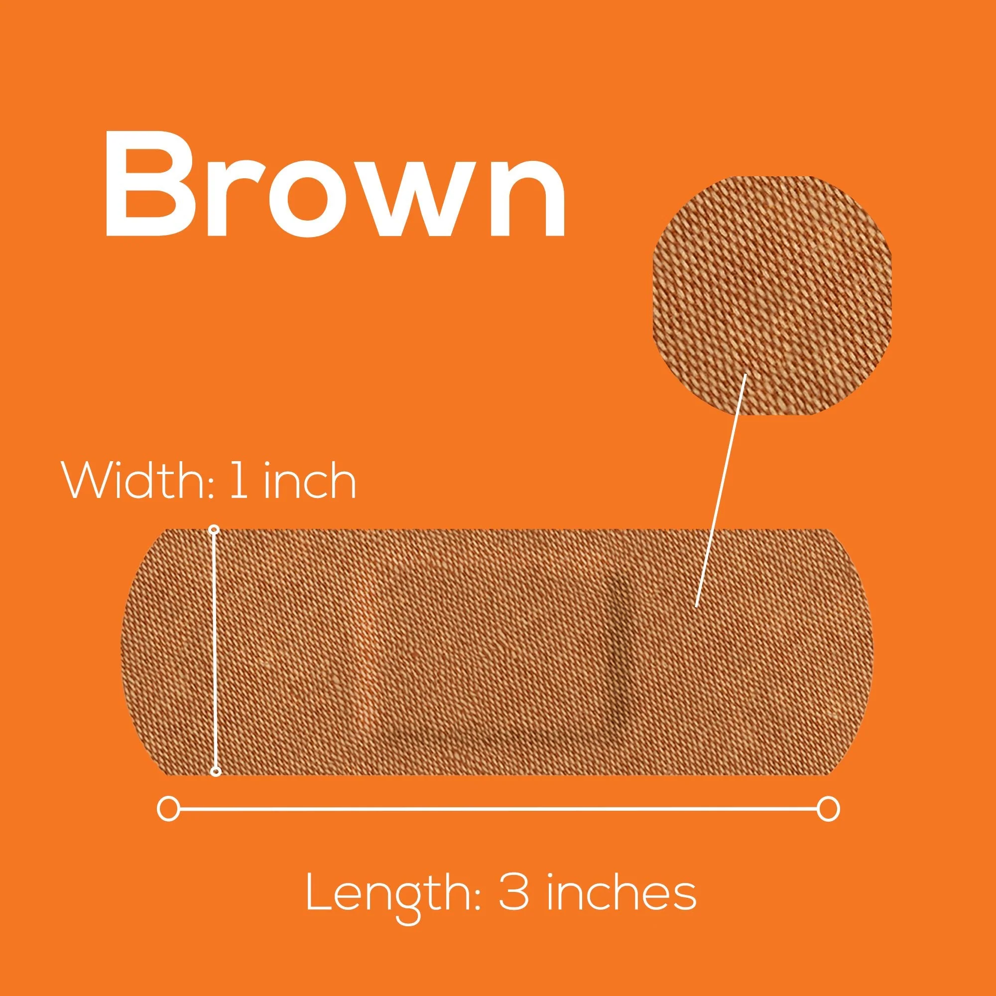Tru-Colour Products LLC Tru-Colour Skin Tone Shade Fabric Bandage Adhesive Strips – Brown, 1 x 3 Inch (12/CS) - Image 5