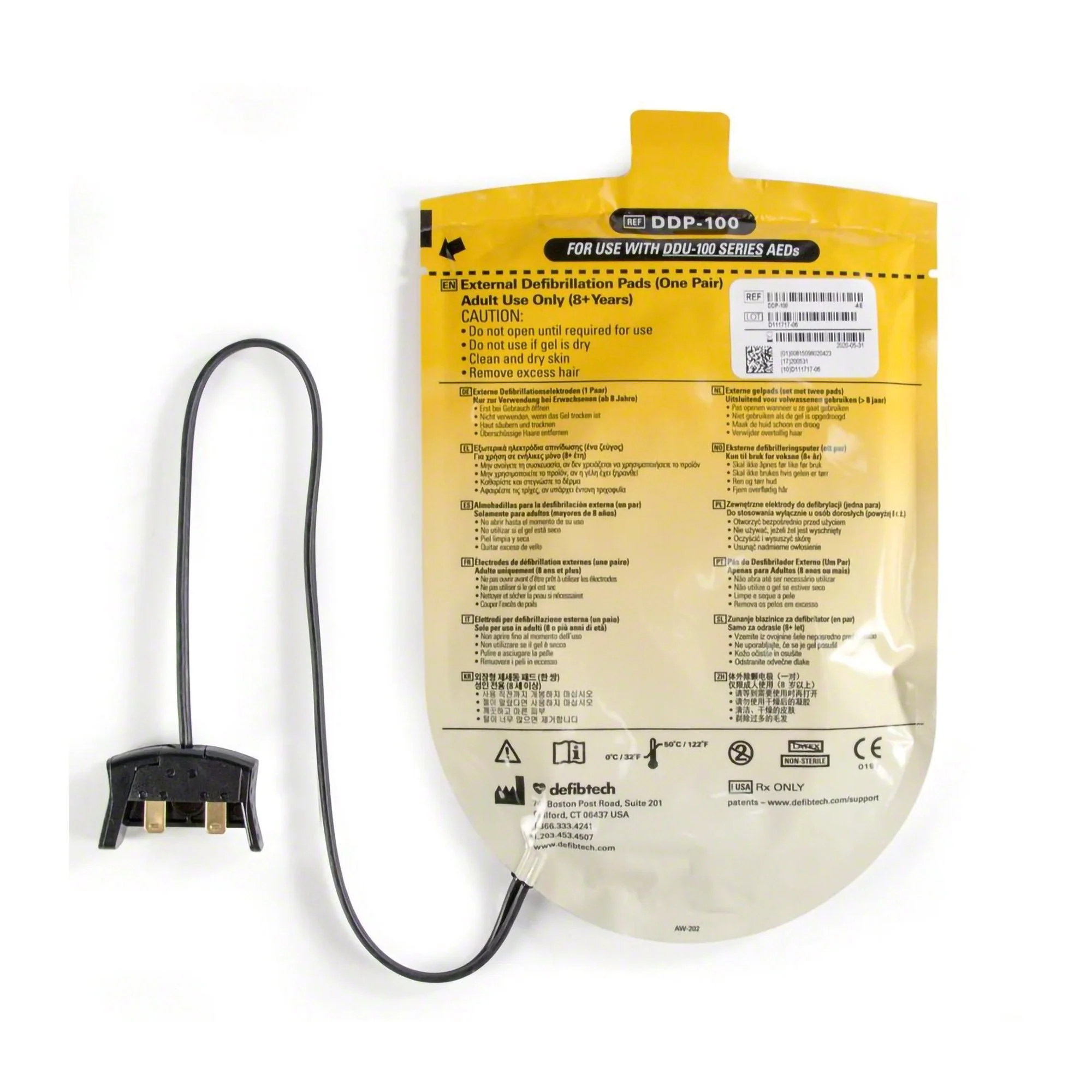 Worldpoint ECC Lifeline Adult Defibrillation Electrode Pads - Image 2