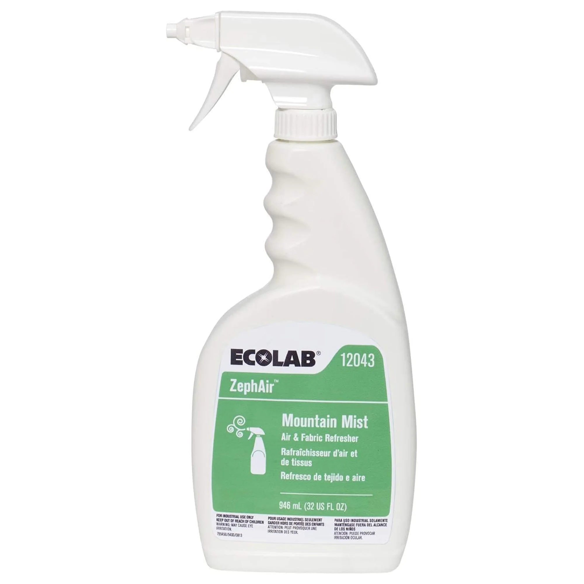 Ecolab ZephAir Air and Fabric Refresher, Mountain Mist Scent, 32-ounce Spray Bottle (6/CS)