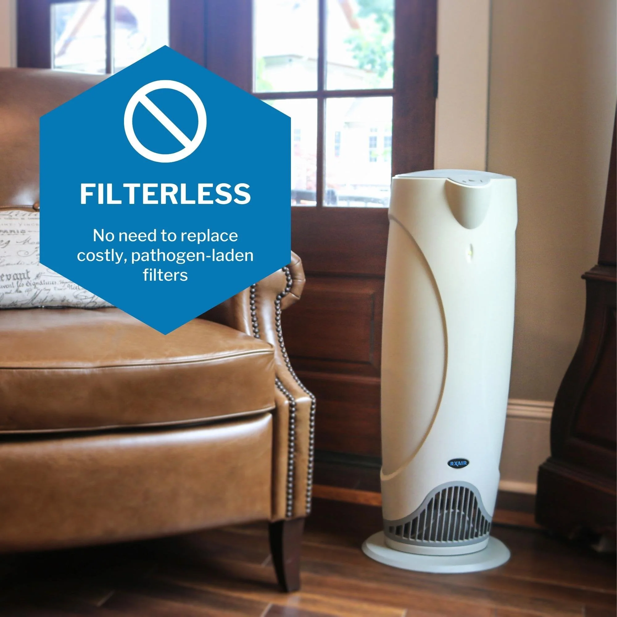 Vystar Corp Vystar RX-Air Purifier for Large Rooms, Filterless UV Purification - Image 6