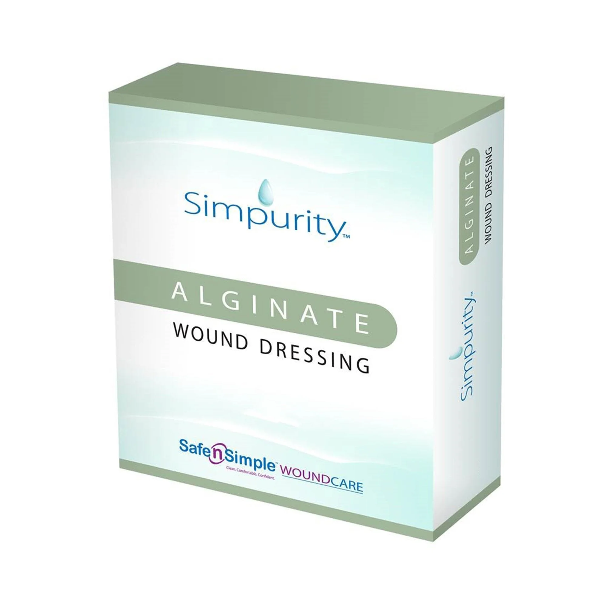 Safe N Simple Simpurity Alginate Dressing, 2 x 2 Inch (160/CS)