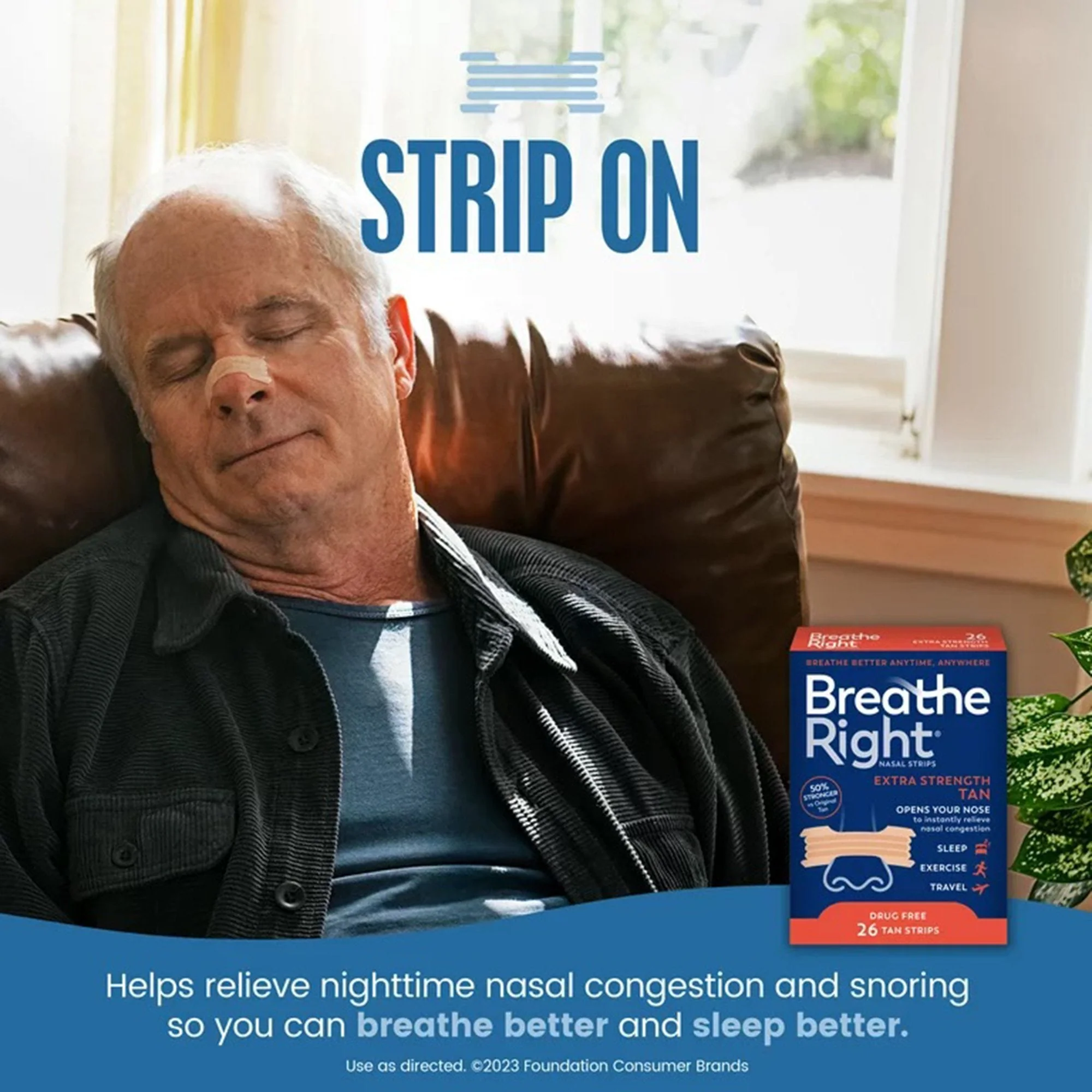 Foundation Consumer Healthcare LLC Breathe Right Nasal Strips, Extra Strength (26/BX) - Image 3