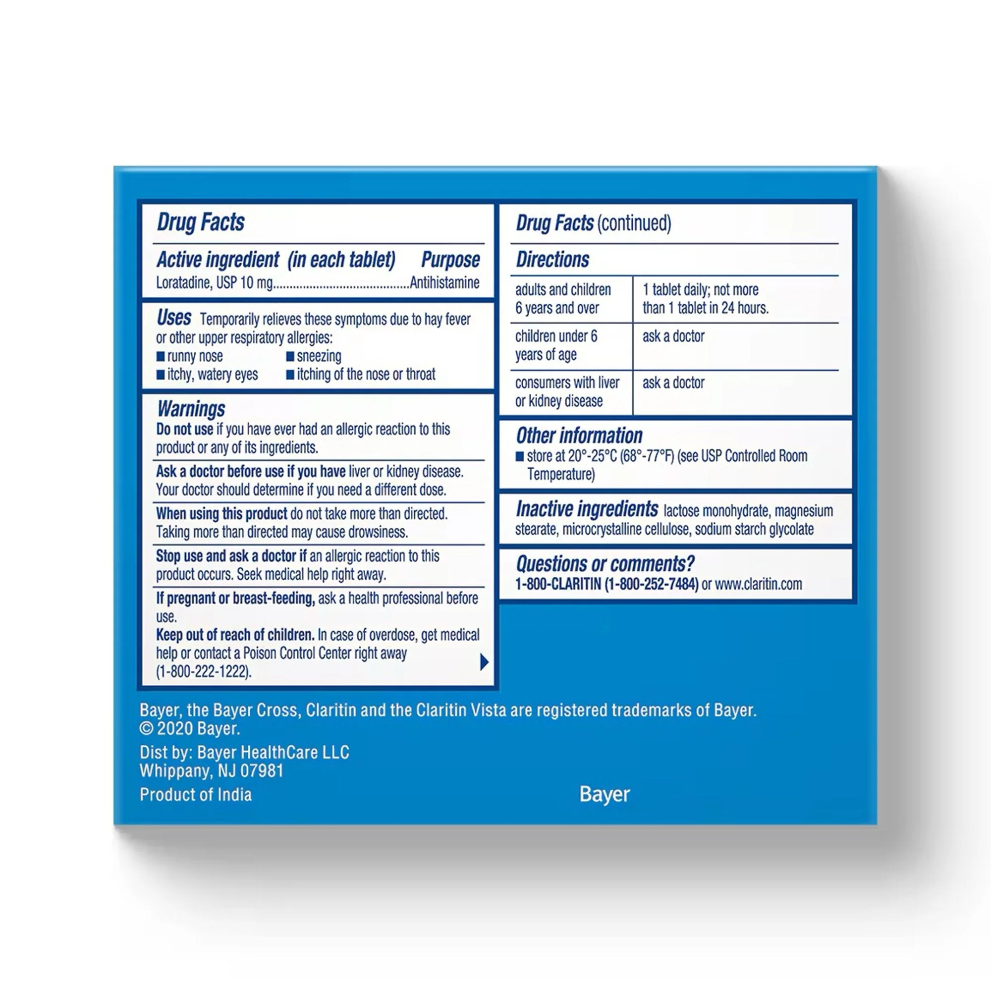 Bayer Claritin 24 Hour Allergy Tablets (30/BX) - Image 2