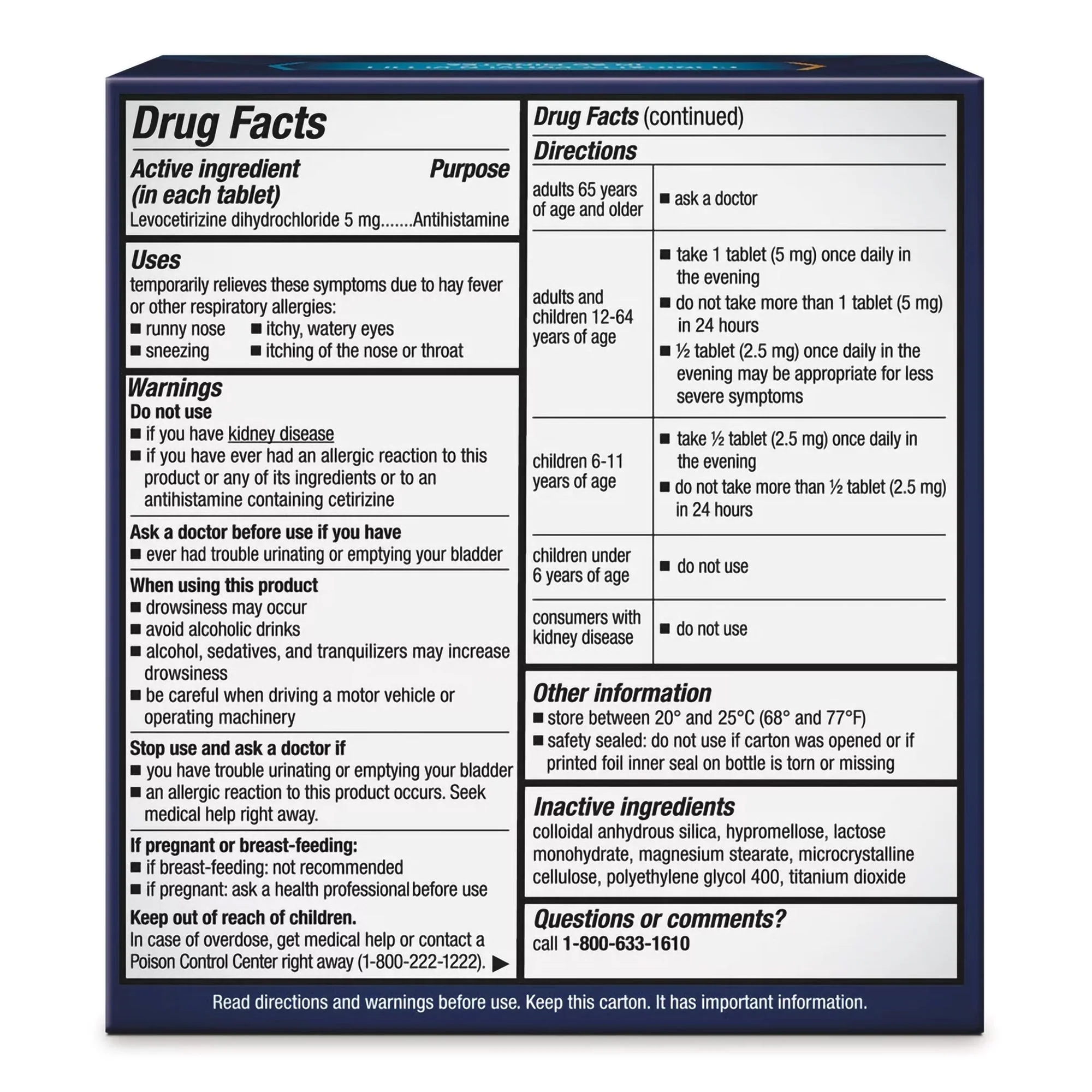 Sanofi Xyzal Allergy 24 HR Tablets - Image 2
