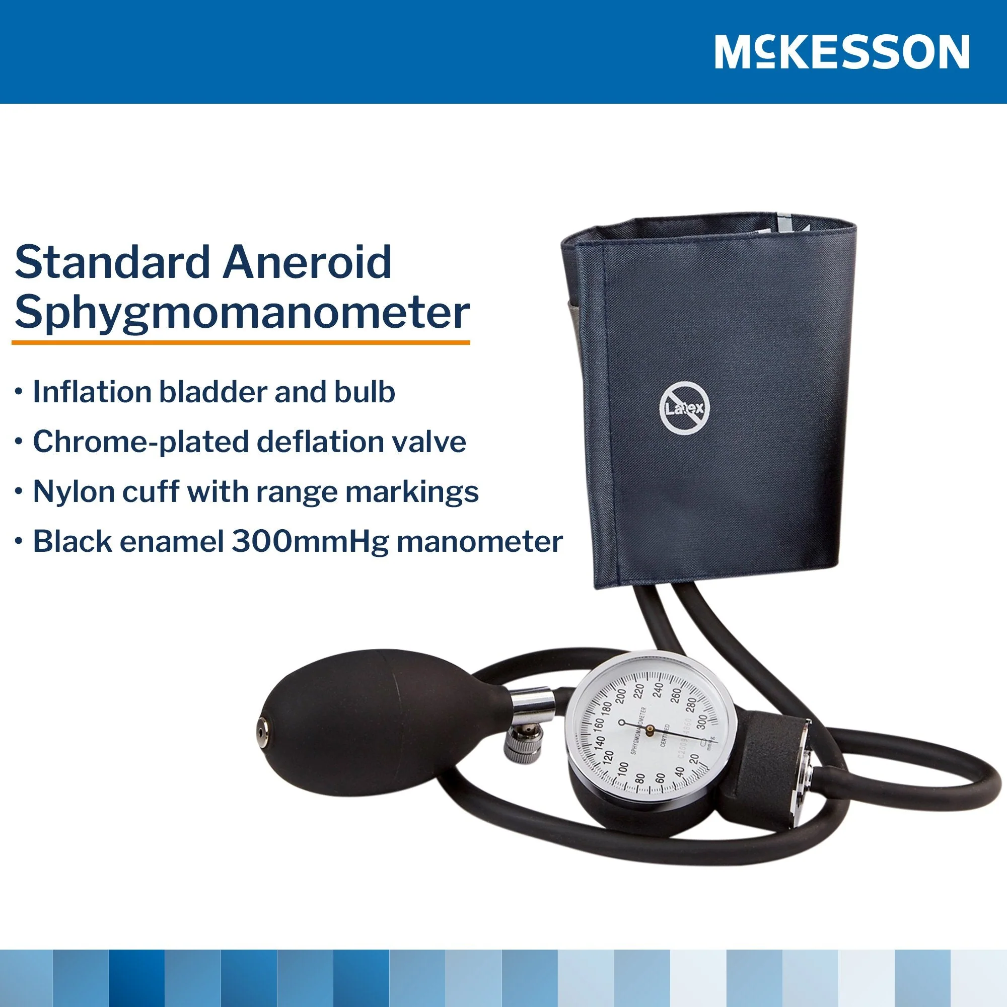 McKesson Brand McKesson Aneroid Sphygmomanometer with Cuff, 2-Tube, Pocket-Size, Medium Cuff (20/CS) - Image 2