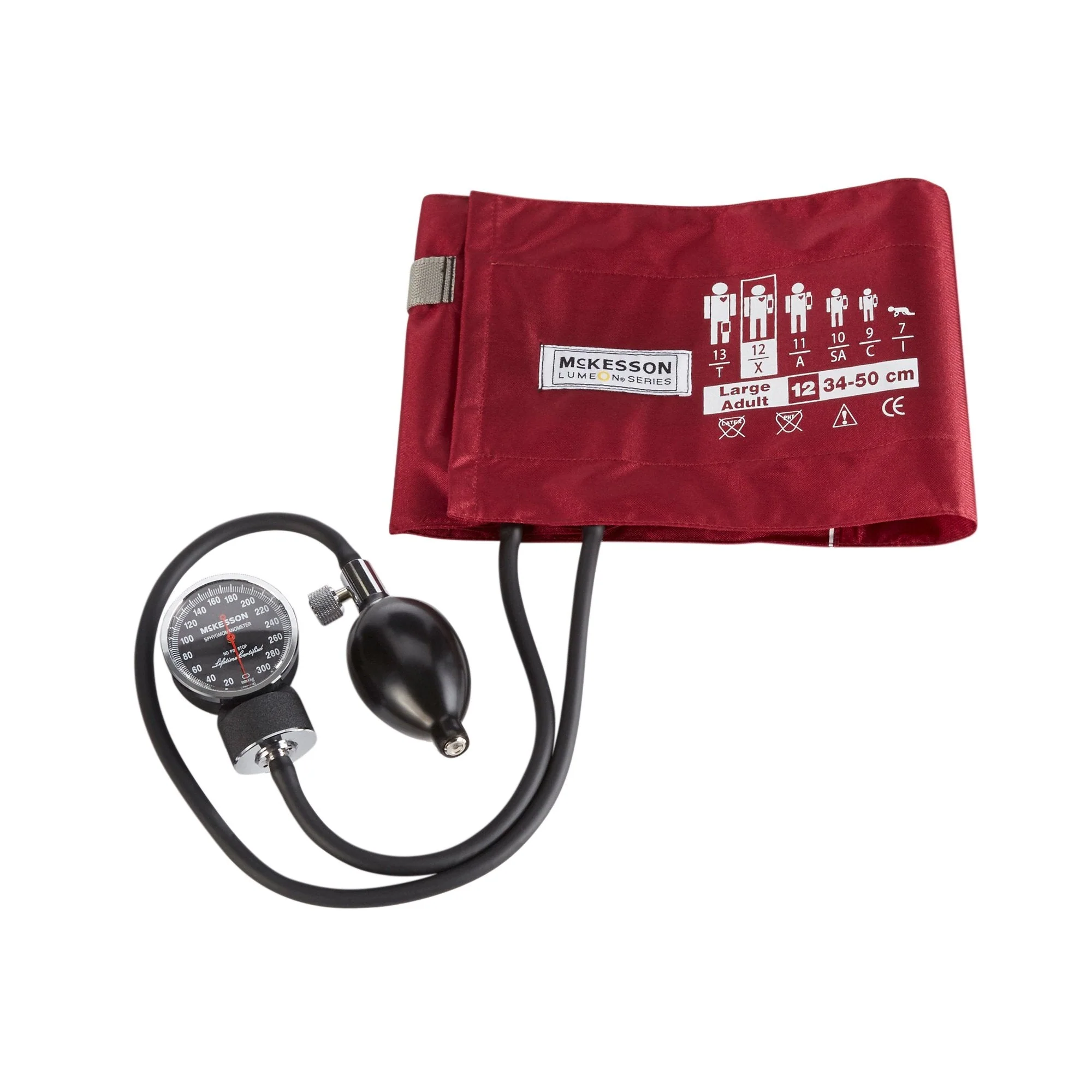 McKesson Brand McKesson Lumeon Aneroid Sphygmomanometer with Large Cuff, 2-Tube, Pocket-Size (20/CS) - Image 5