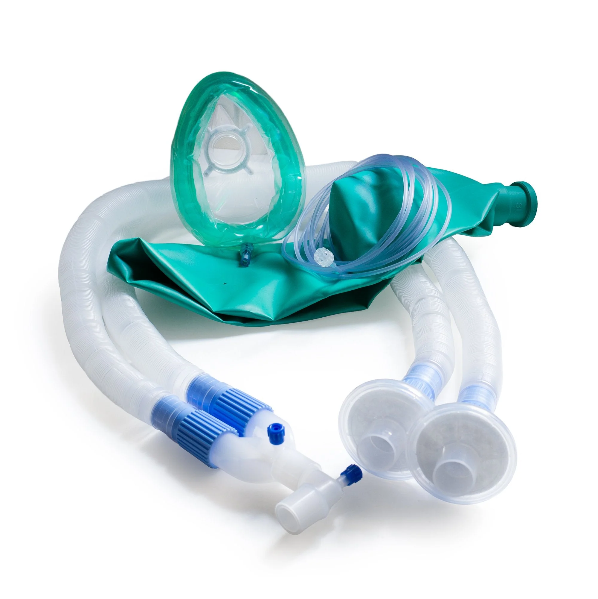 Anesthesia Breathing Circuit McKesson Expandable Tube 108 Inch Tube Dual Limb Adult 3 Liter Bag Single Patient Use