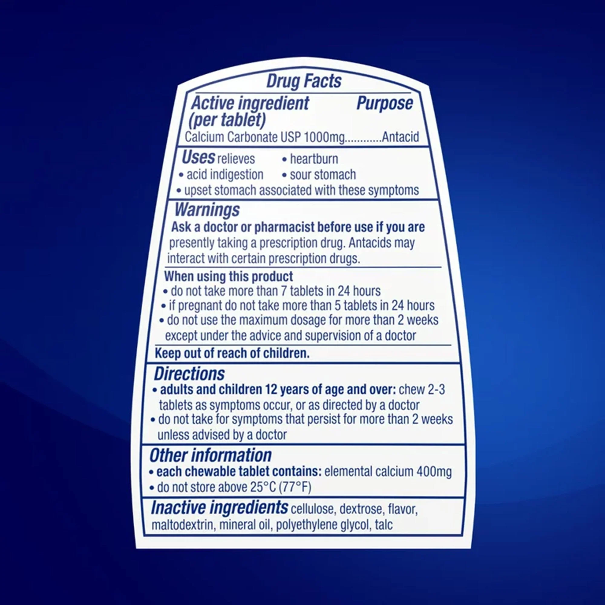 Glaxo Consumer Products Tums Ultra Strength 1000 Antacid Chewable Tablets, Assorted Berries - Image 3