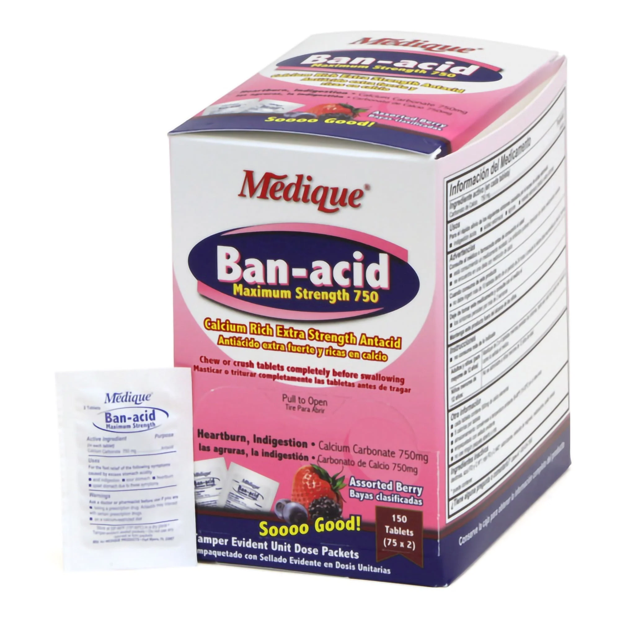 Medique Products Ban-Acid 750-mg Calcium Carbonate Antacid