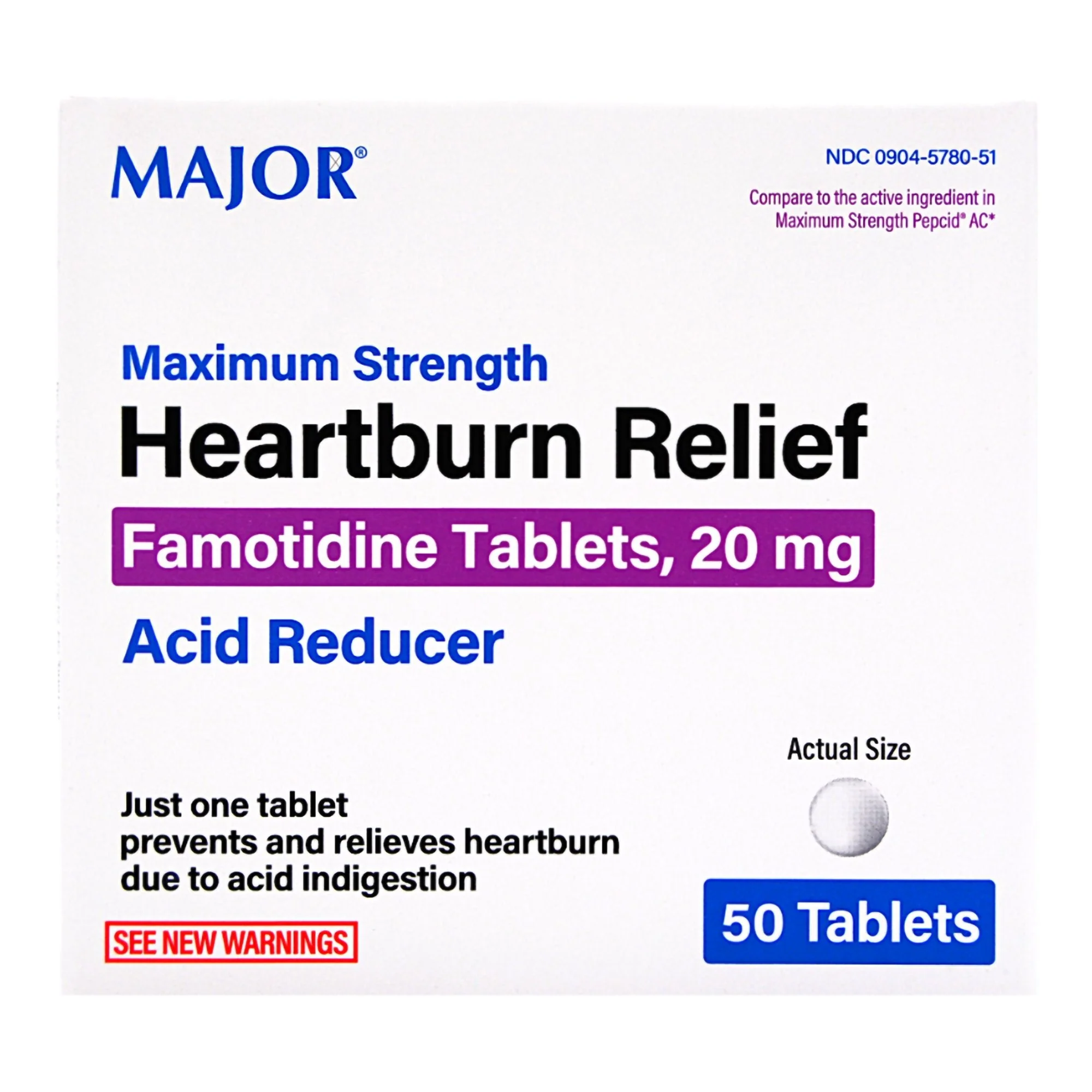 Major Pharmaceuticals Major Famotidine Antacid, Maximum Strength