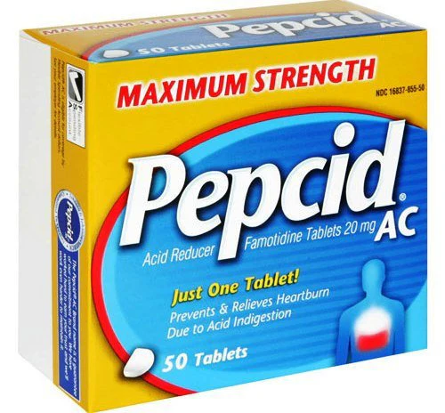 J & J Sales Pepcid AC Famotidine 20 mg Acid Reducer Tablets Maximum Strength