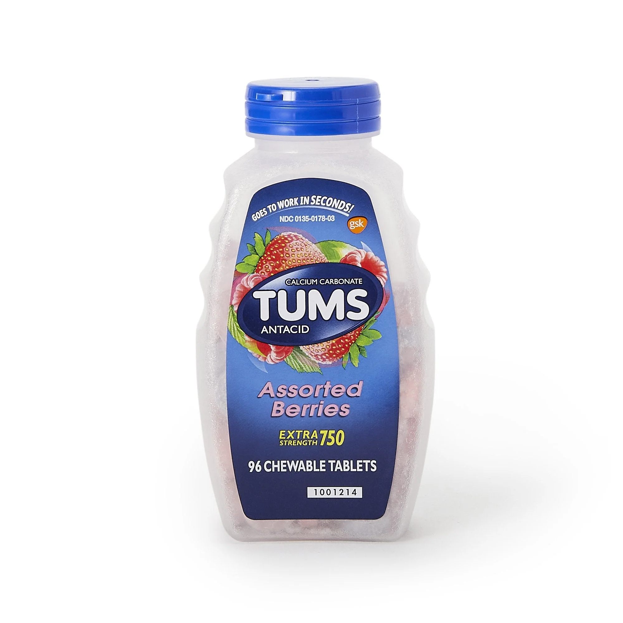 Glaxo Consumer Products Tums Extra Strength 750 Antacid Chewable Tablets Assorted Berries